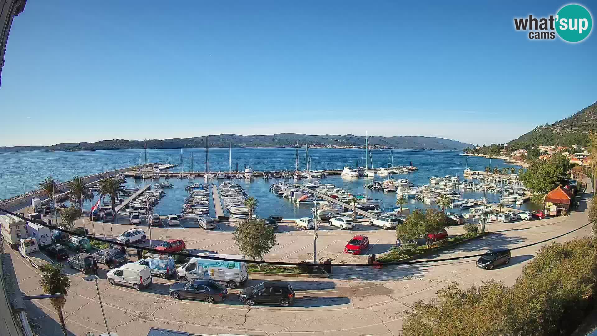 Webcam Orebić Riva – Ferry a Korčula en vivo