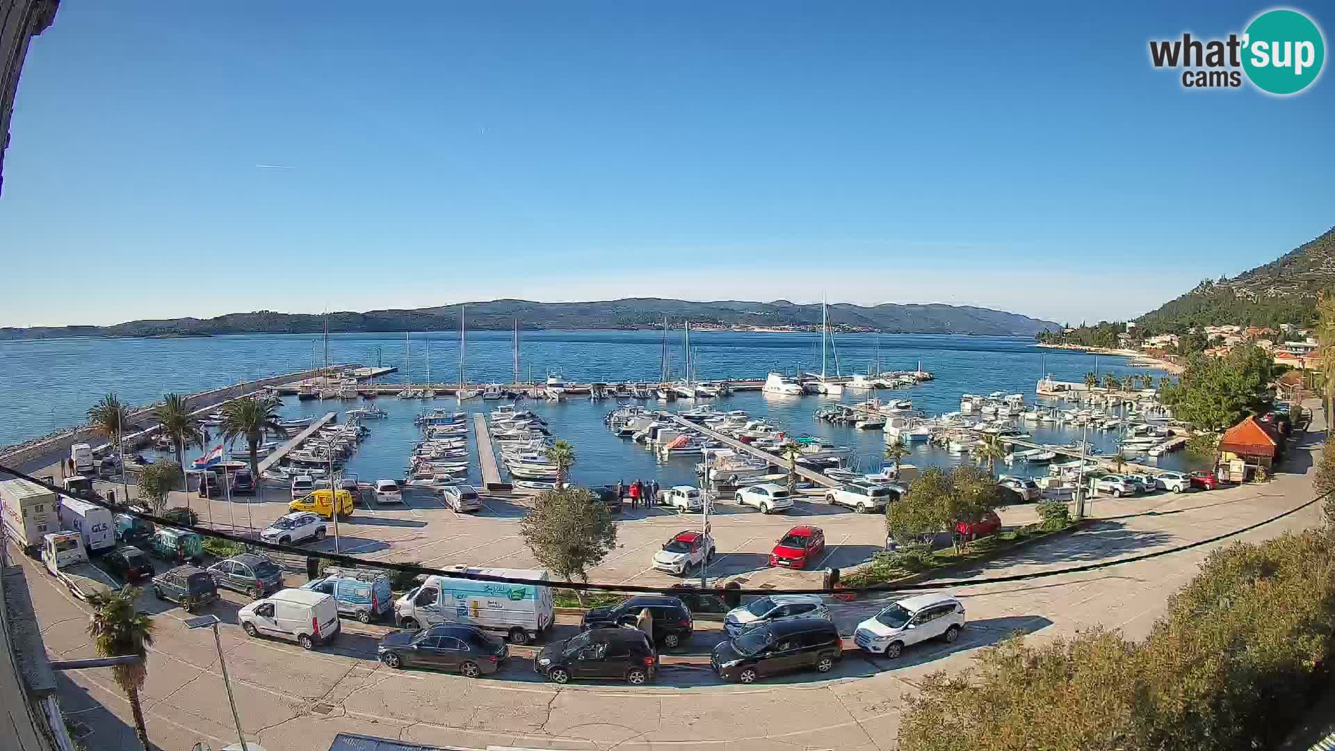 Webcam Orebić Riva – Ferry to Korčula Live