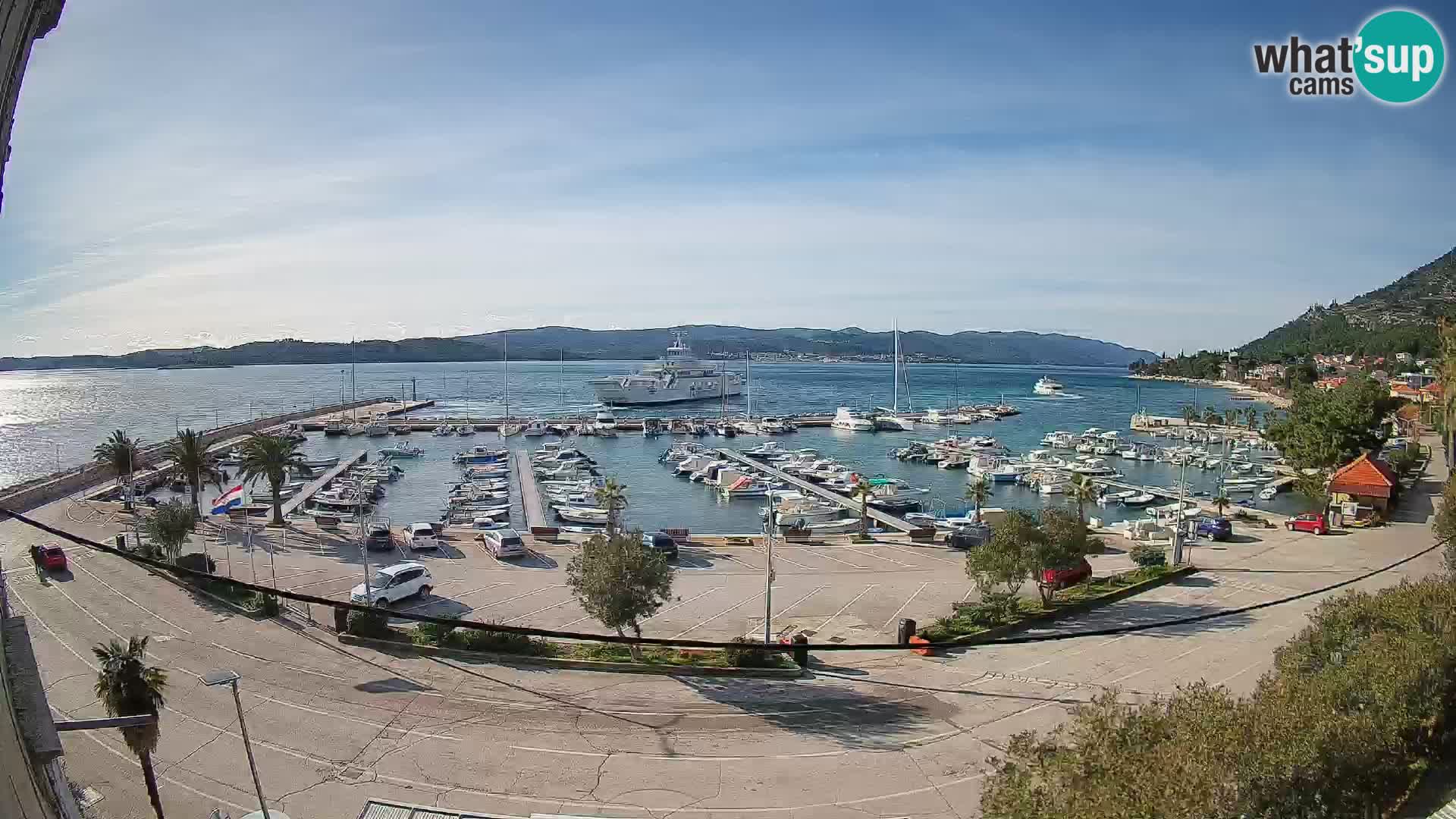 Web kamera Orebić Riva – Trajekt za Korčulu uživo