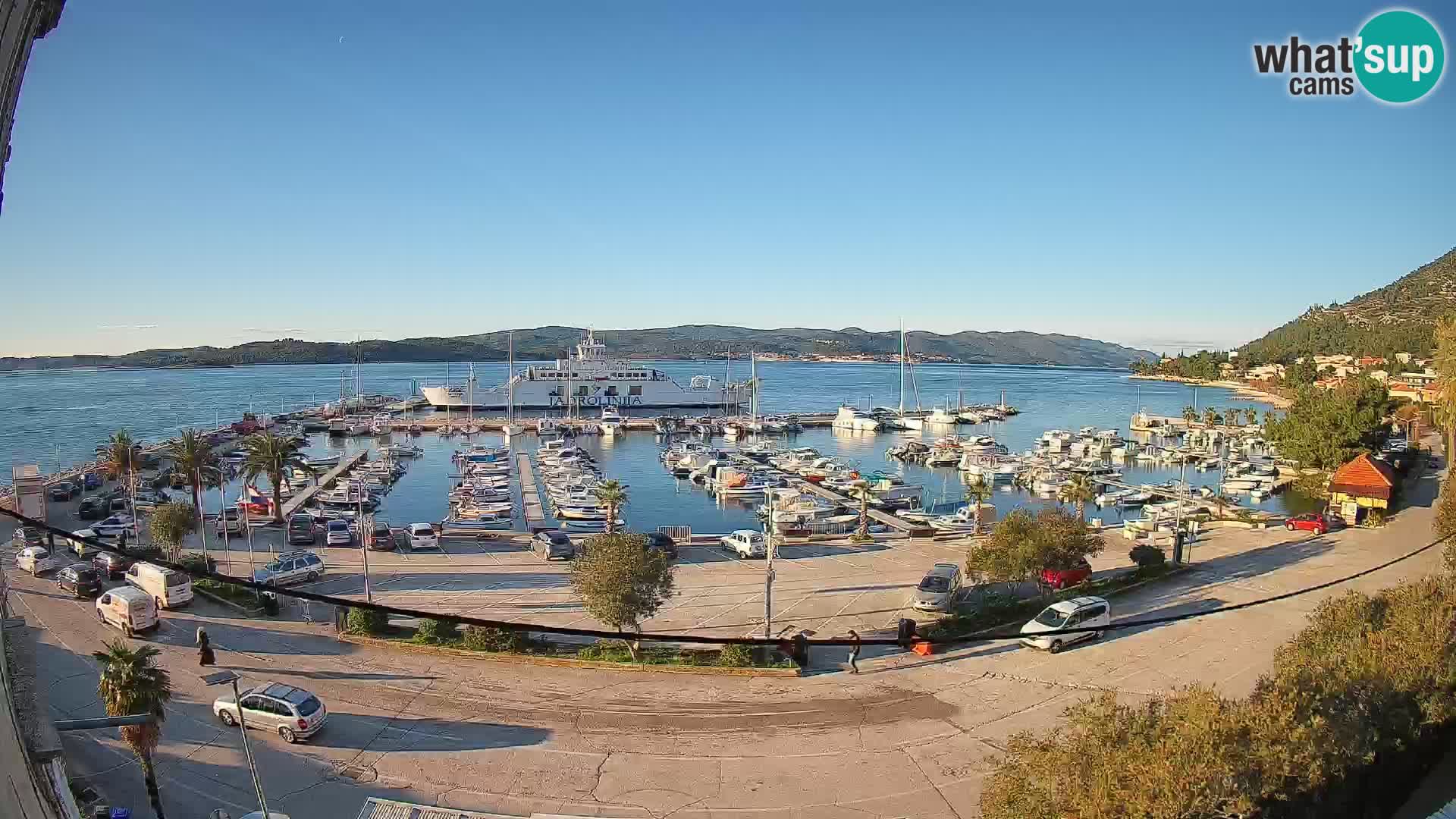 Webcam Orebić Riva – Ferry to Korčula Live