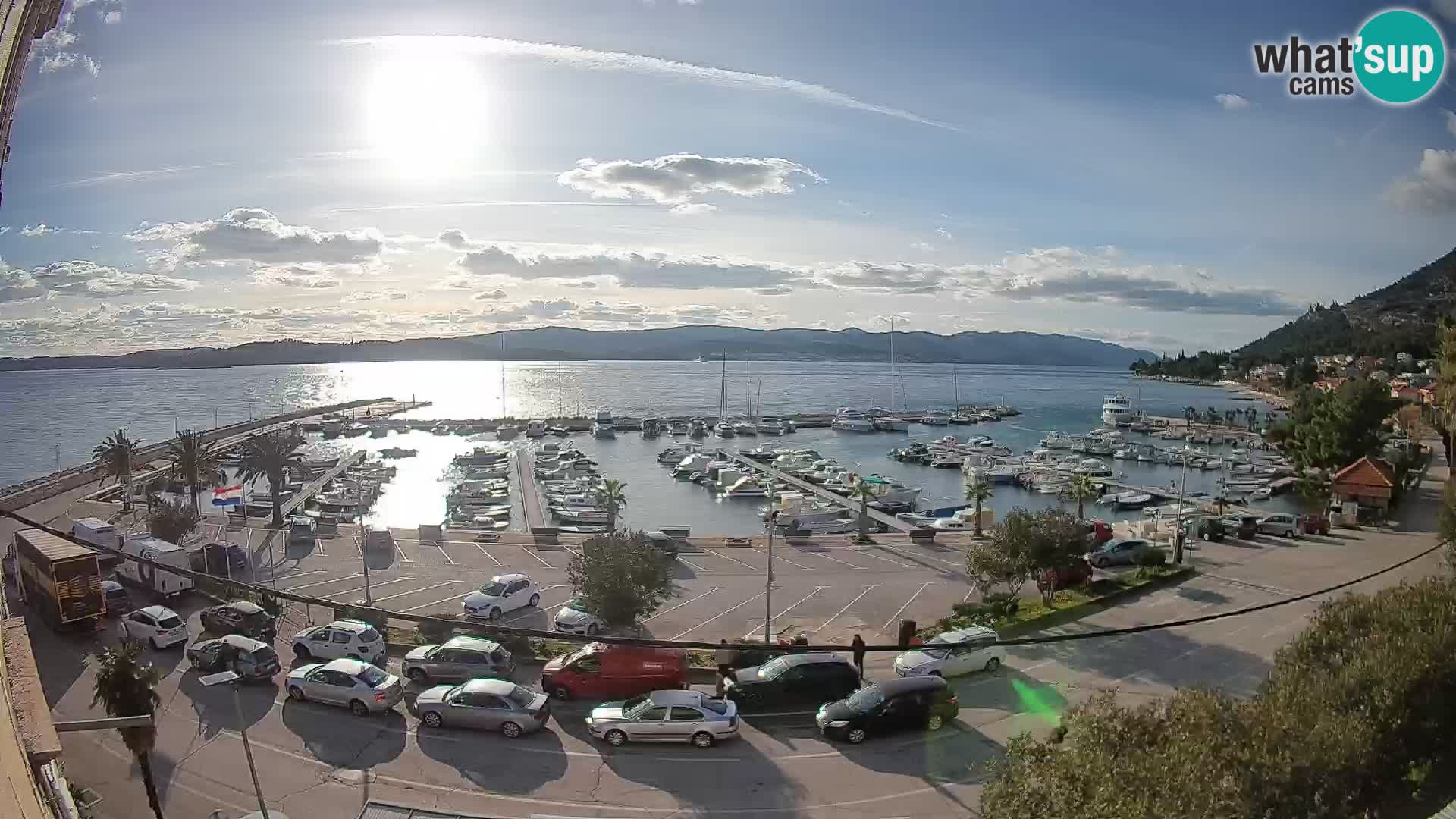 Webcam Orebić Riva – Ferry vers Korčula en direct