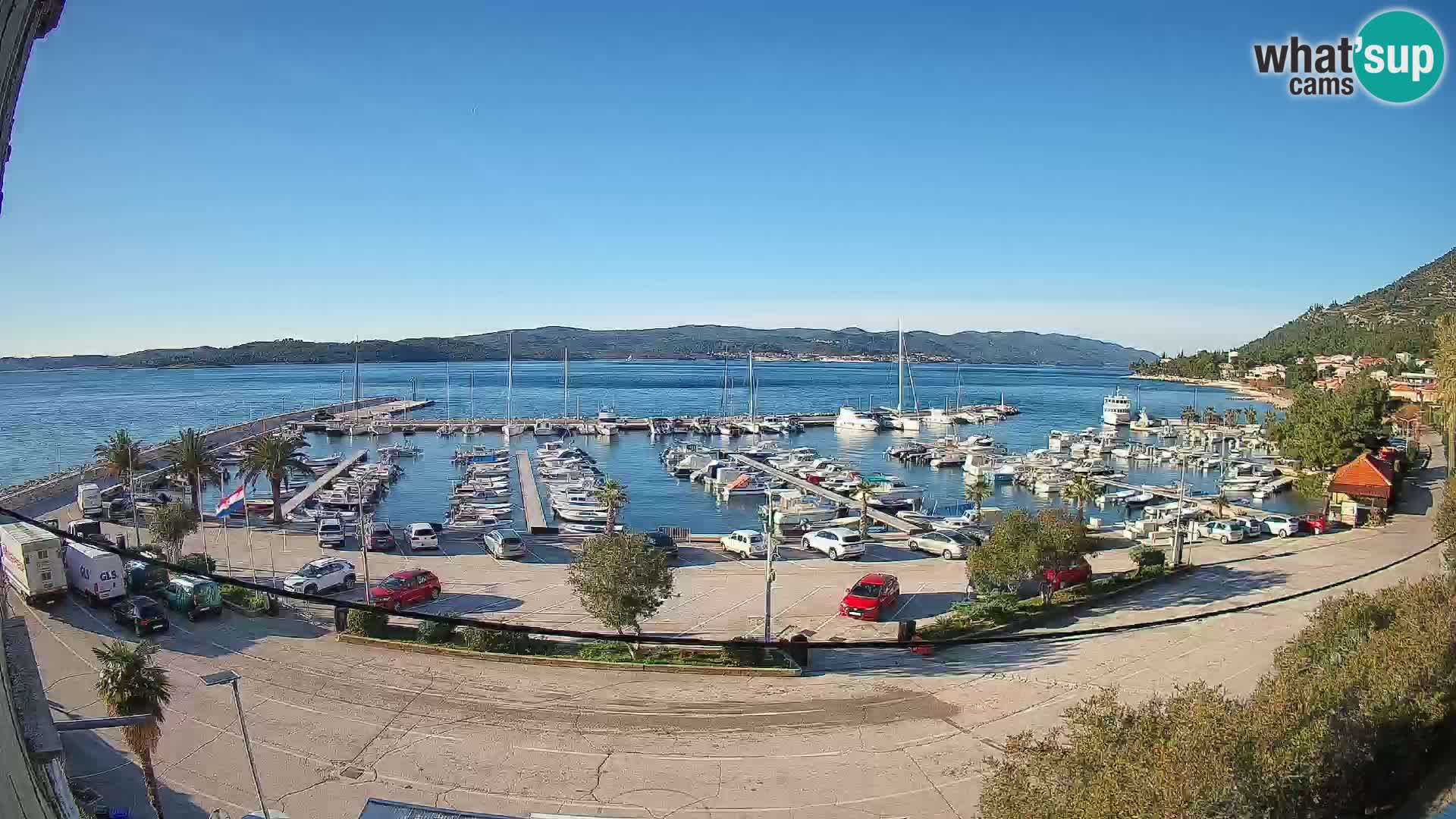 Webcam Orebić Riva – Ferry to Korčula Live