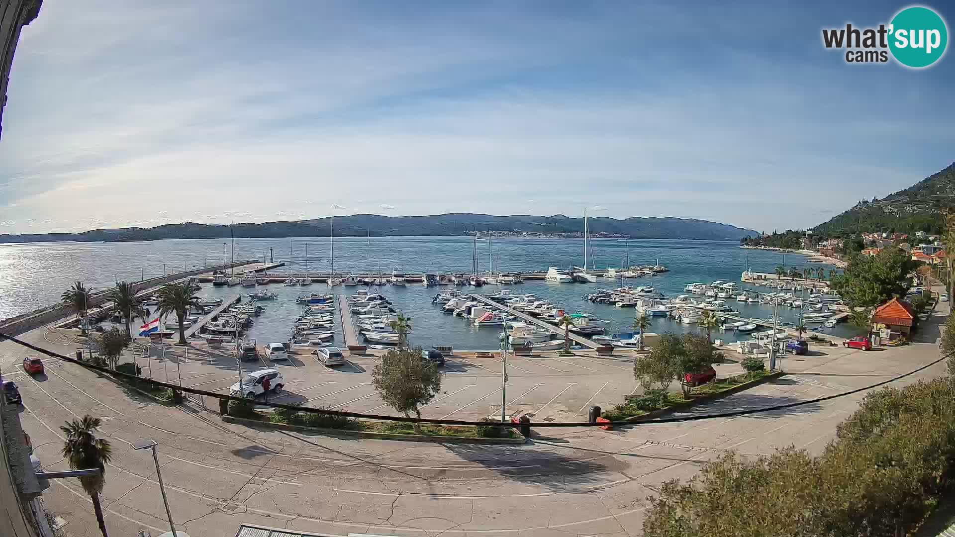 Webcam Orebić Uferpromenade – Fähre nach Korčula Live