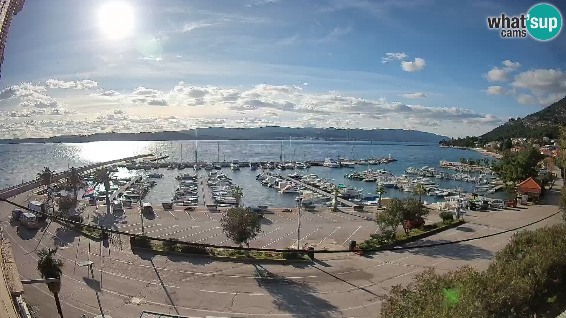 Webcam Orebić Uferpromenade – Fähre nach Korčula Live