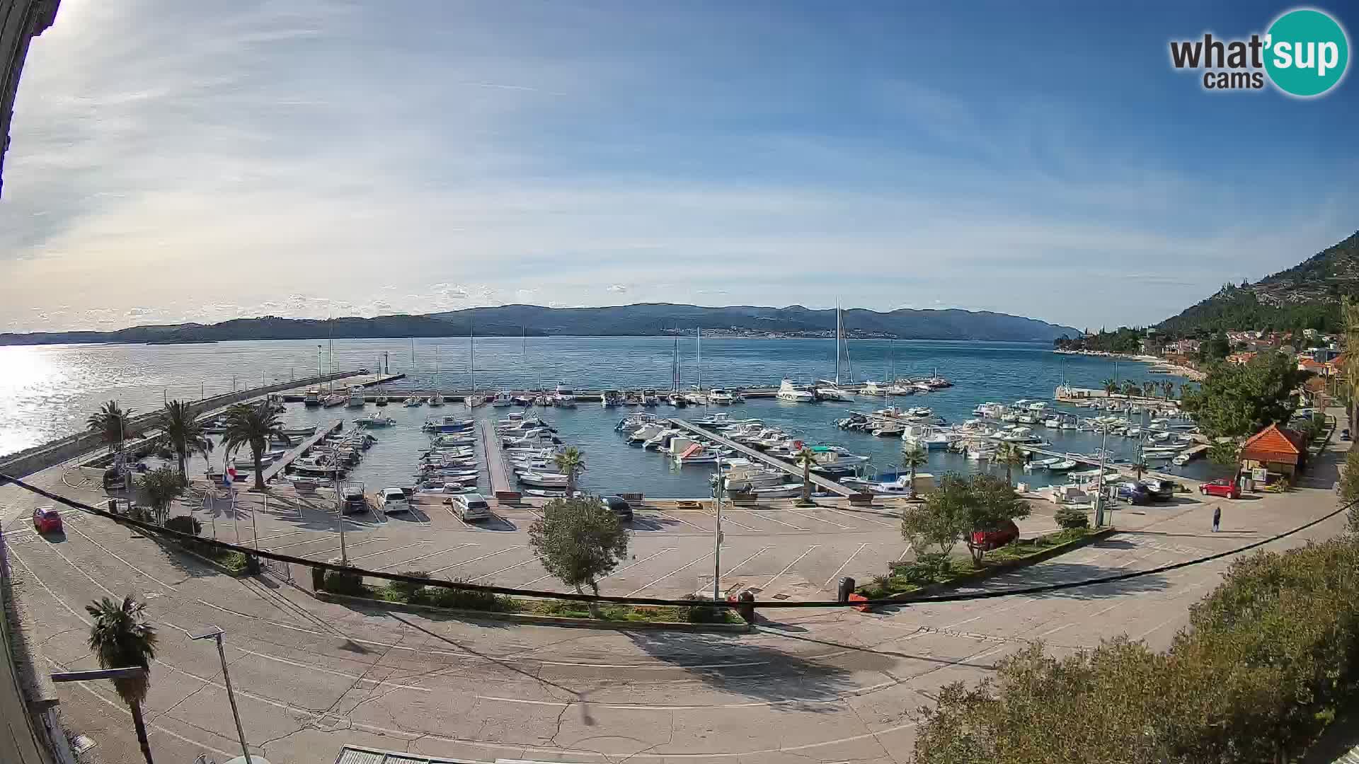 Spletna kamera Orebić Riva – Trajekt za Korčulo v živo