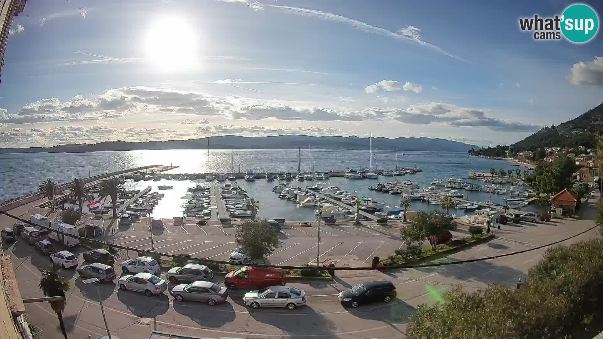 Webcam Orebić Uferpromenade – Fähre nach Korčula Live