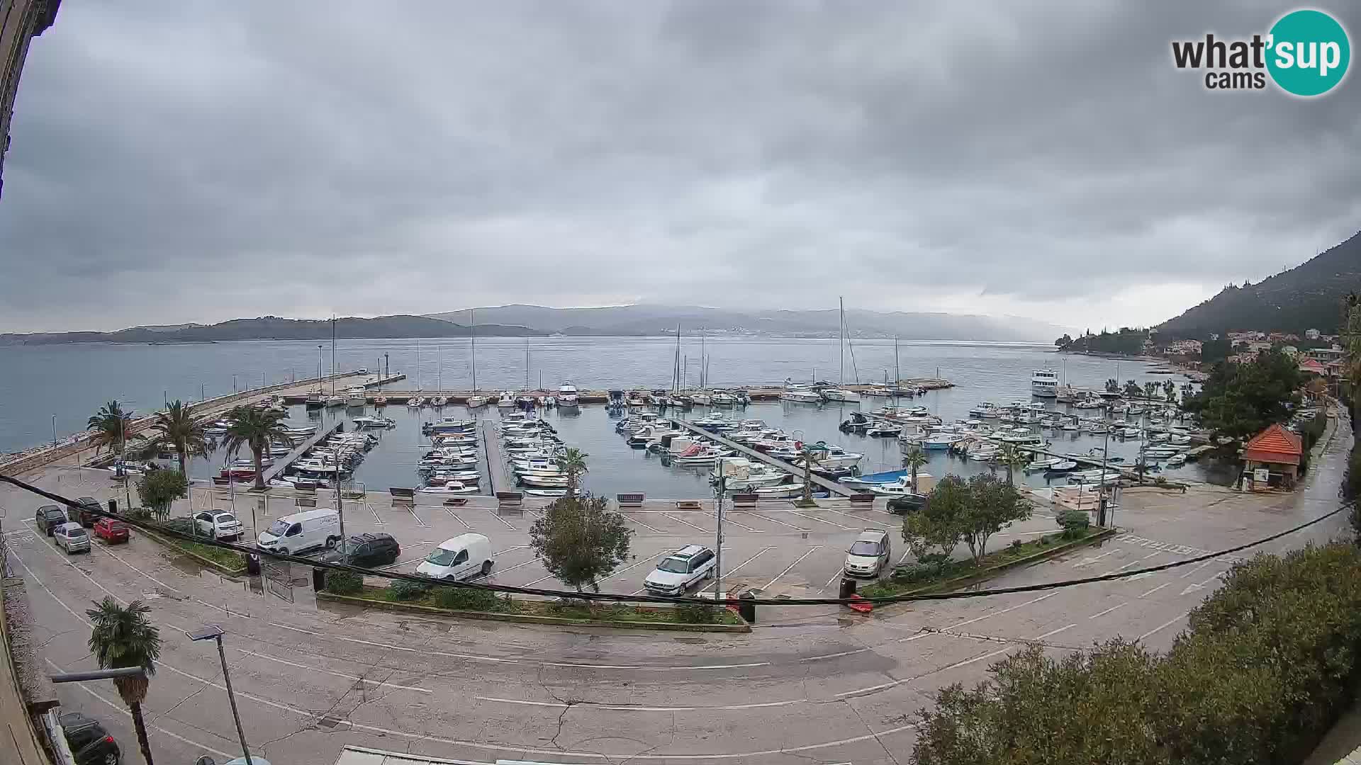 Spletna kamera Orebić Riva – Trajekt za Korčulo v živo