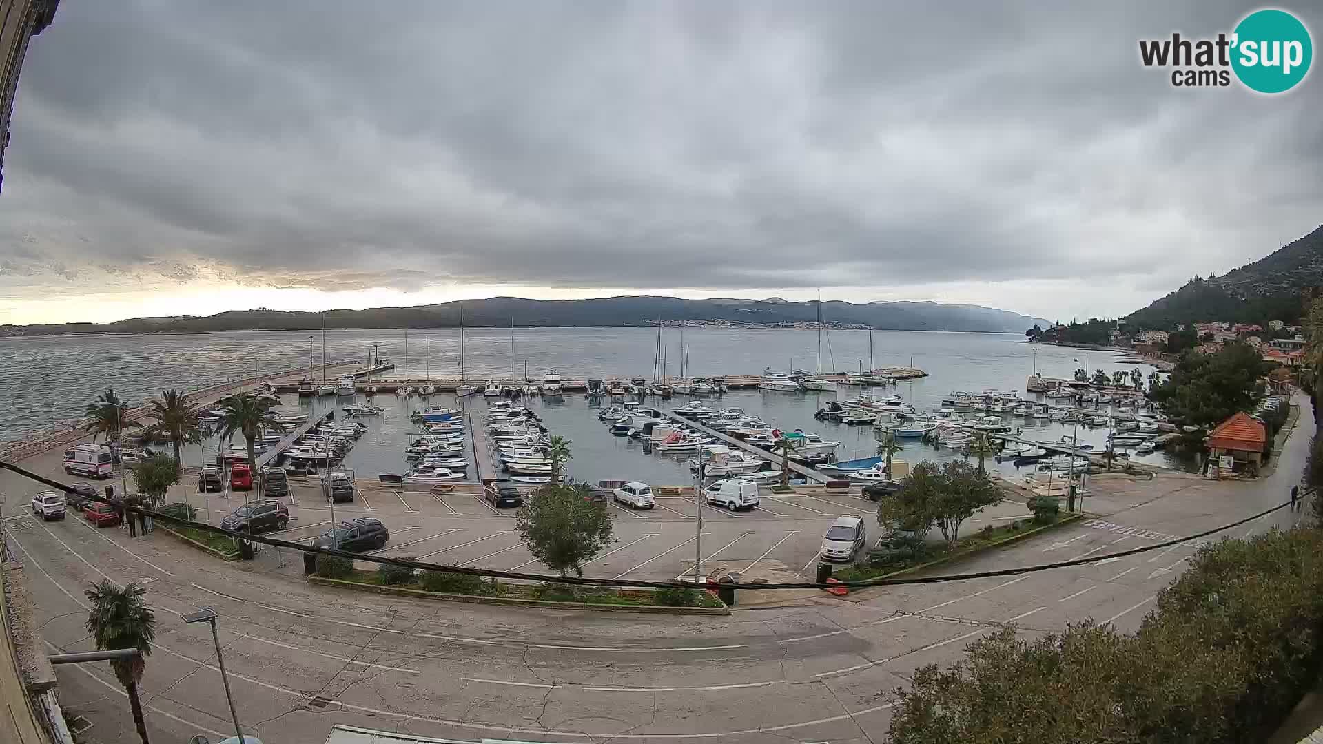Spletna kamera Orebić Riva – Trajekt za Korčulo v živo