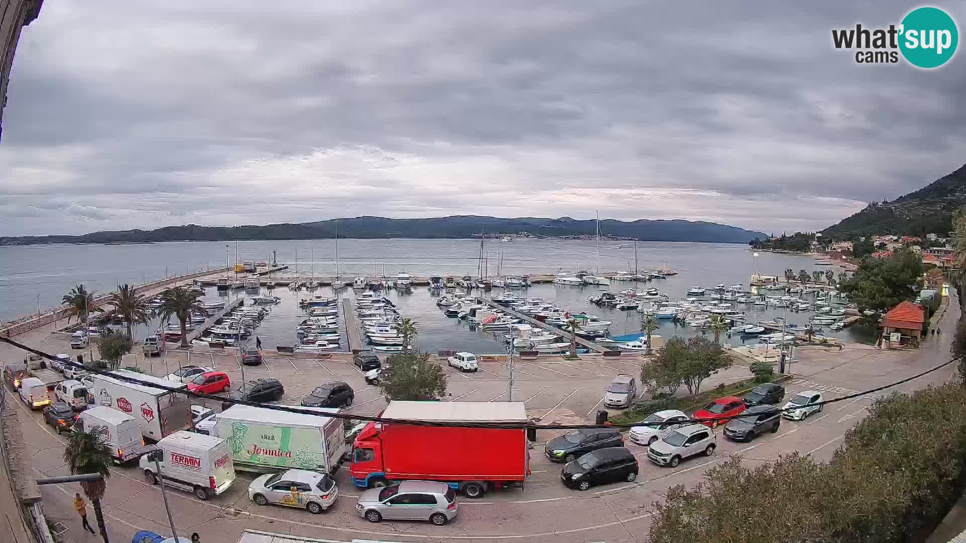 Webcam Orebić Uferpromenade – Fähre nach Korčula Live