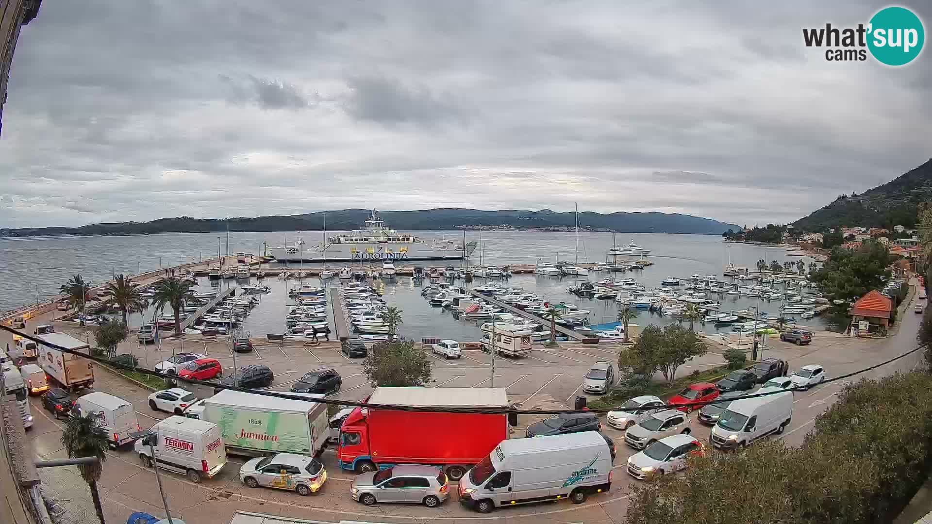 Webcam Orebić Riva – Ferry to Korčula Live