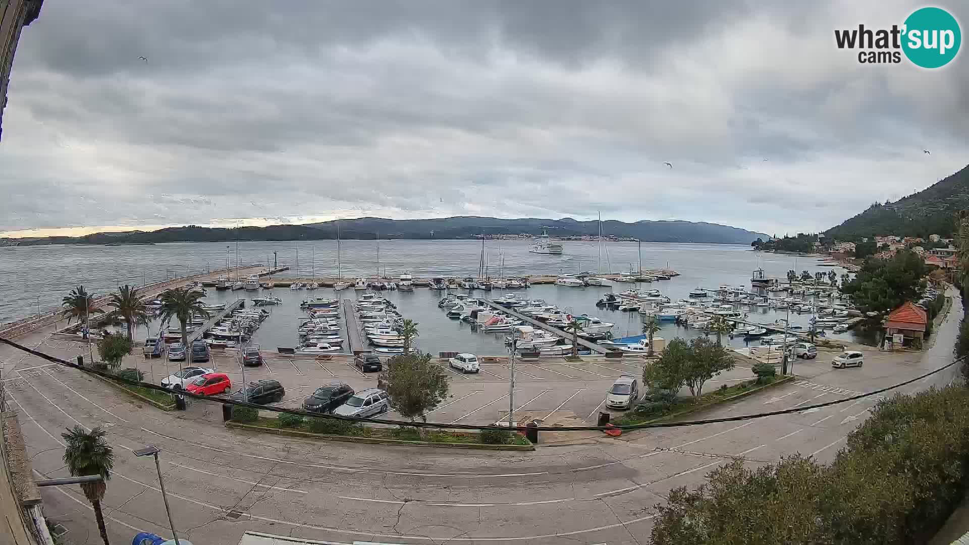 Webcam Orebić Uferpromenade – Fähre nach Korčula Live