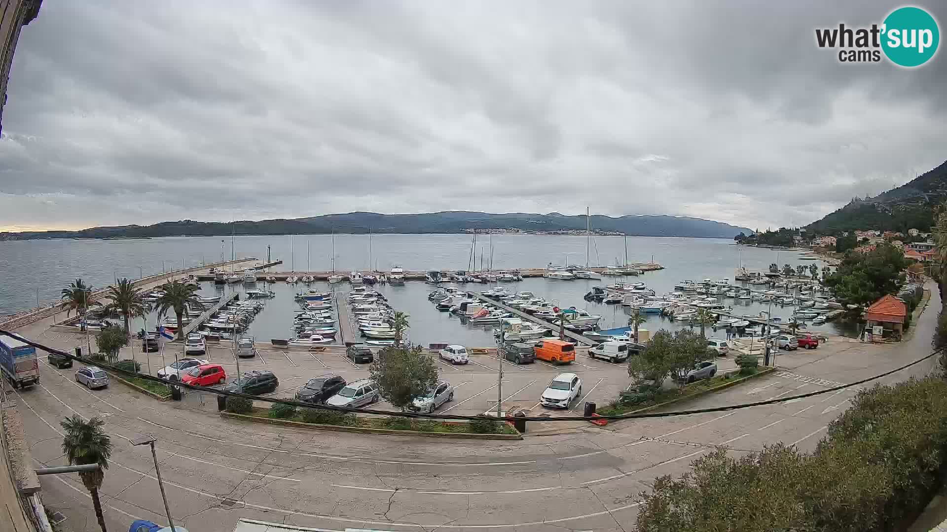 Spletna kamera Orebić Riva – Trajekt za Korčulo v živo