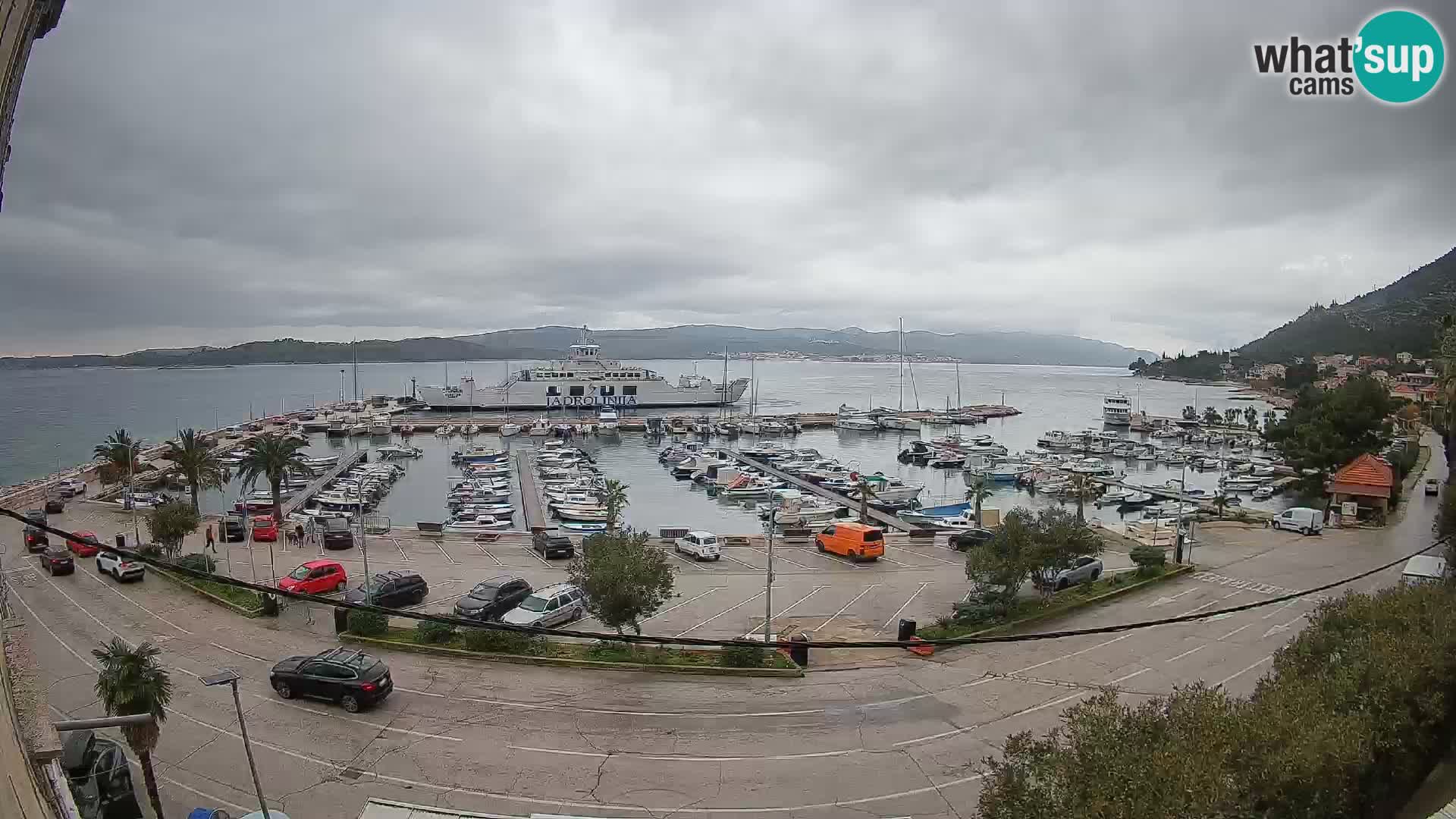 Webcam Orebić Riva – Ferry to Korčula Live