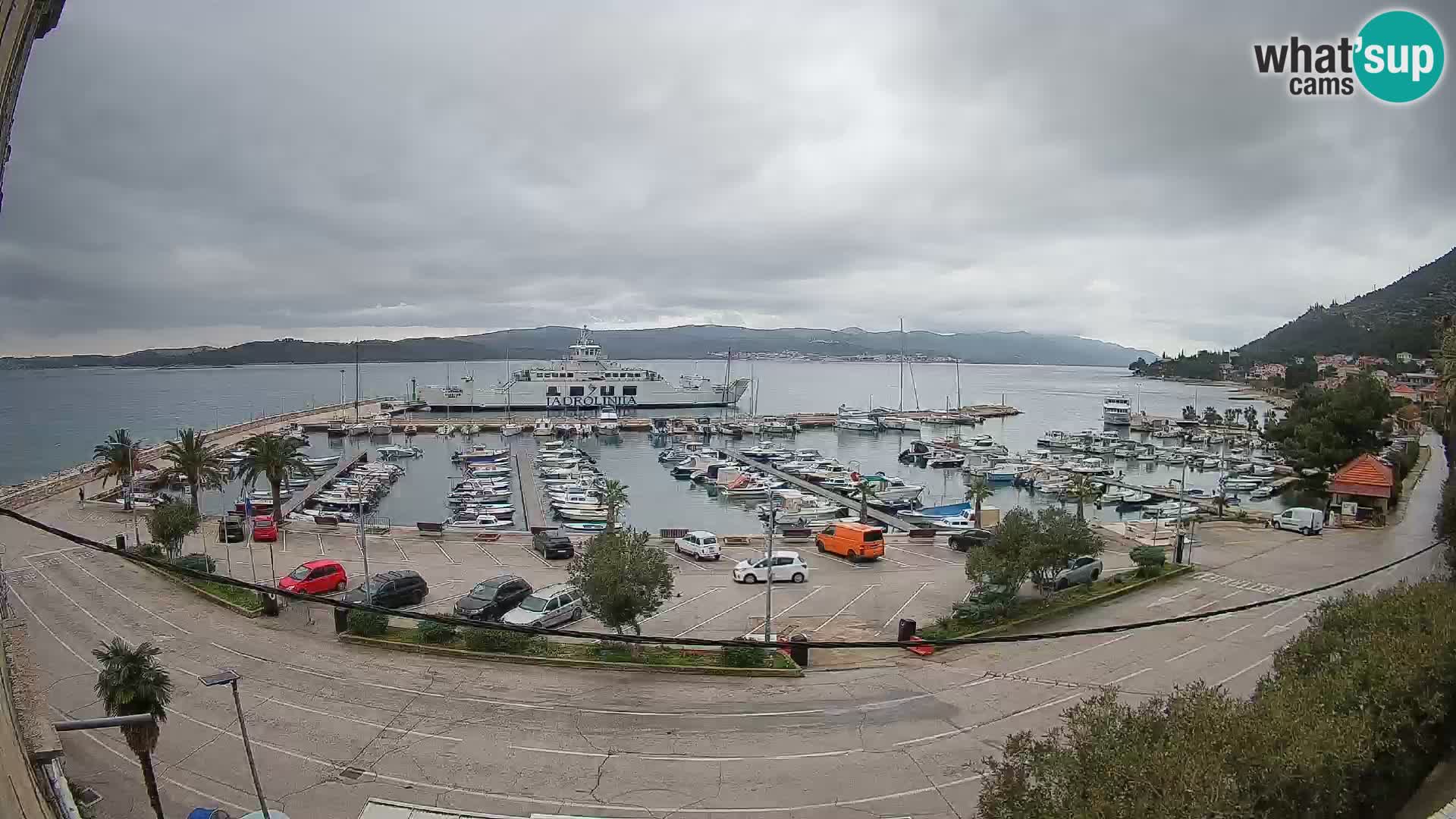 Webcam Orebić Uferpromenade – Fähre nach Korčula Live