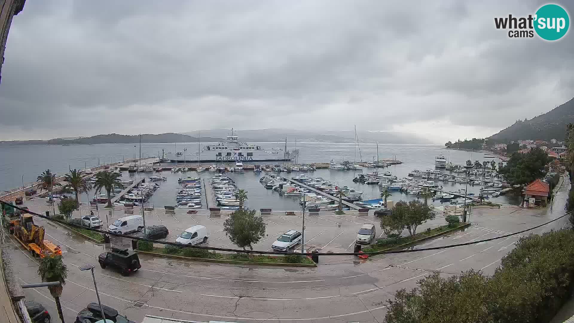 Webcam Orebić Riva – Ferry vers Korčula en direct