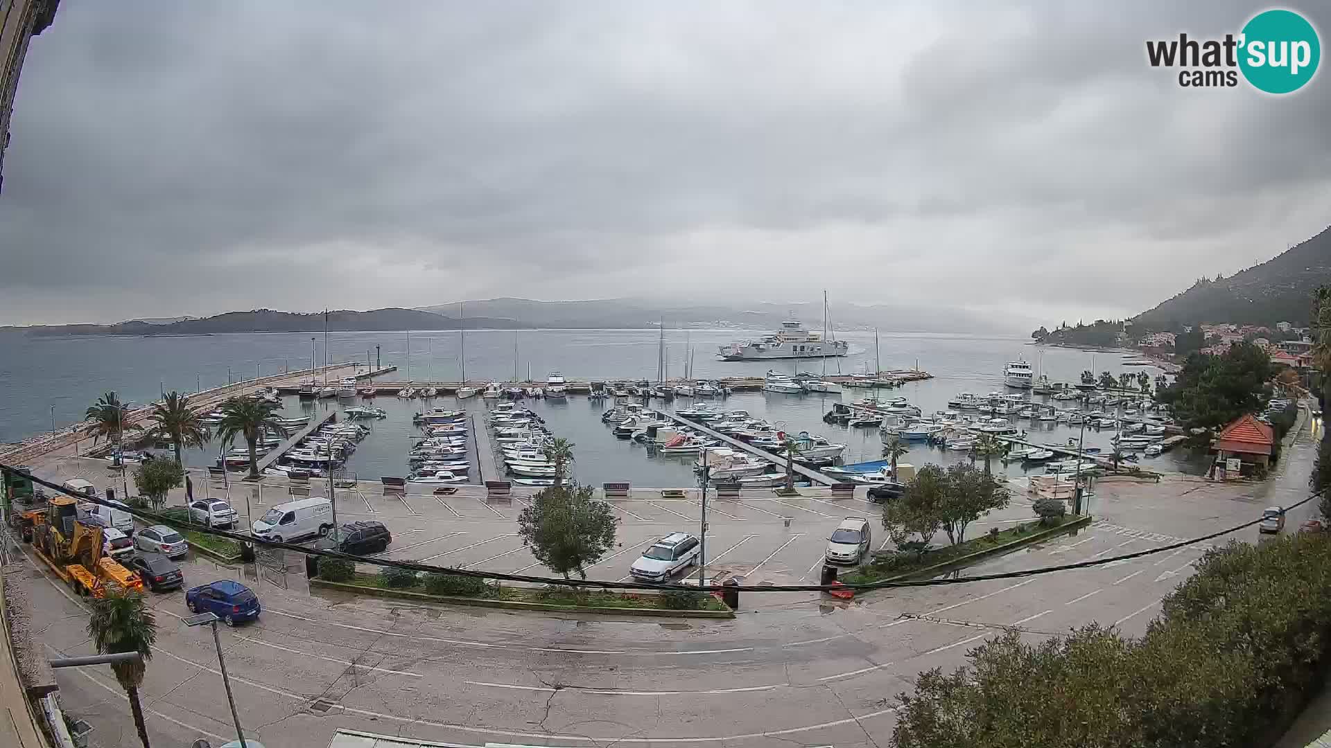 Webcam Orebić Uferpromenade – Fähre nach Korčula Live