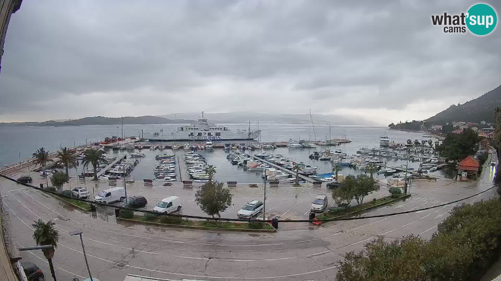 Spletna kamera Orebić Riva – Trajekt za Korčulo v živo