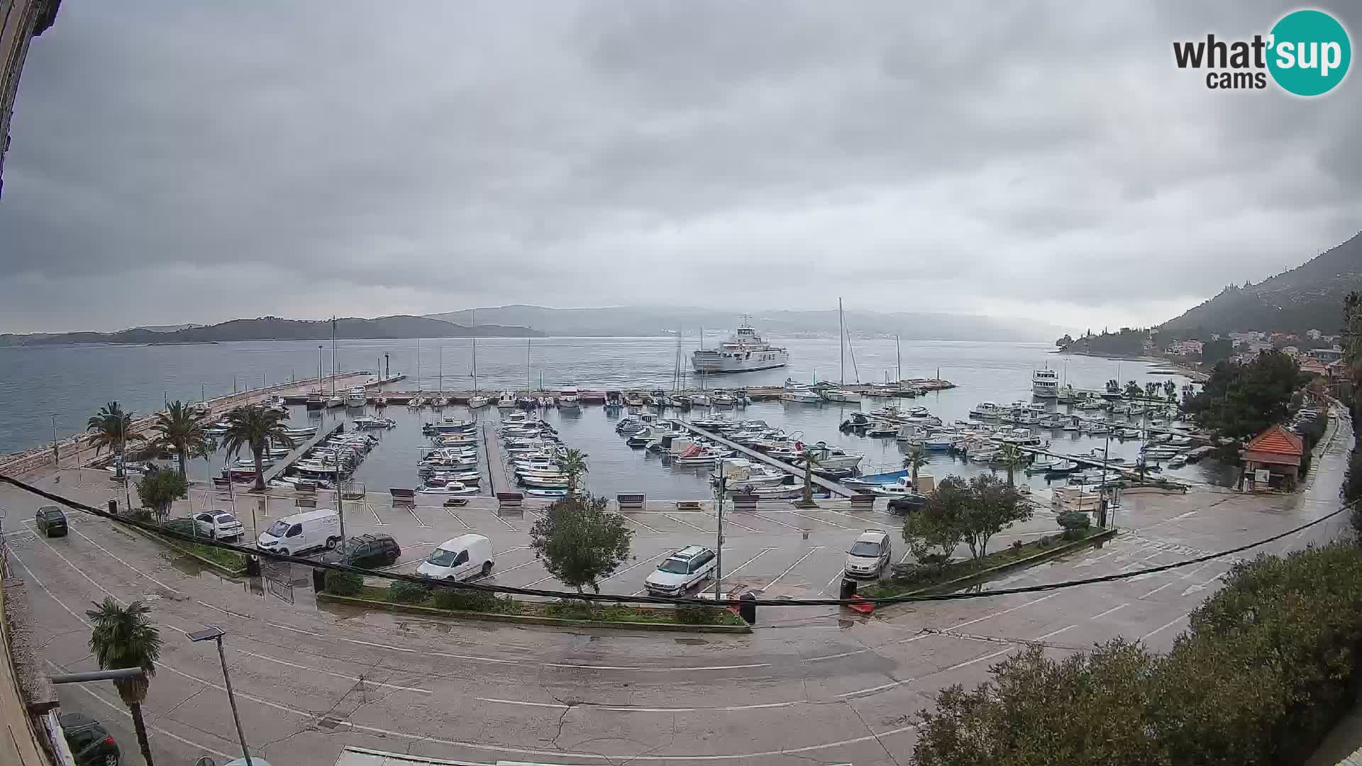 Webcam Orebić Riva – Ferry a Korčula en vivo
