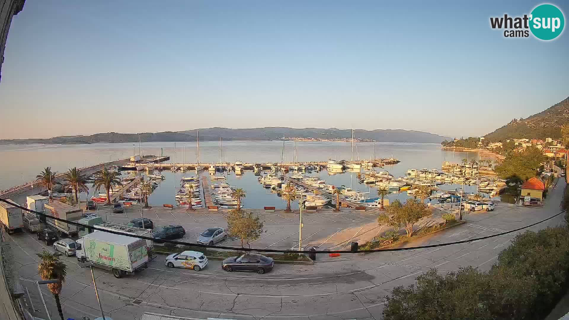 Spletna kamera Orebić Riva – Trajekt za Korčulo v živo