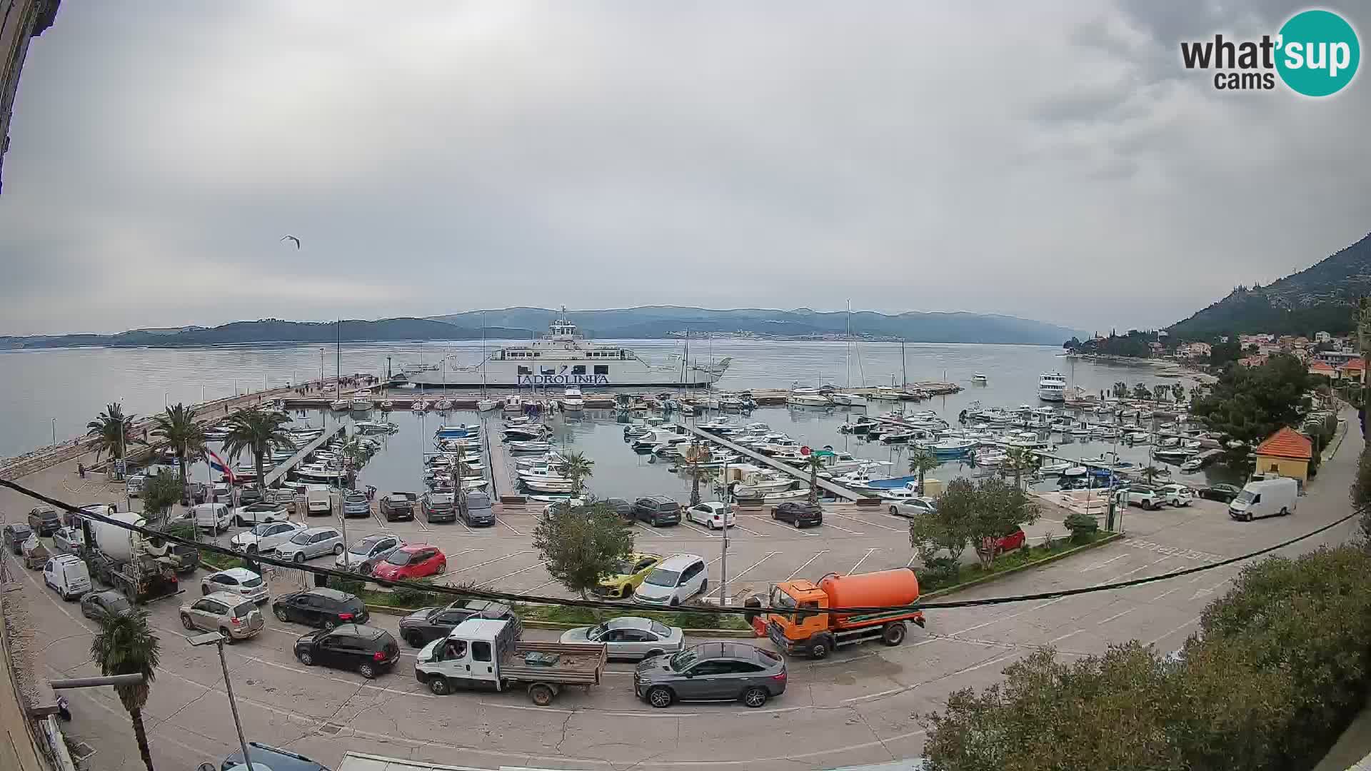 Webcam Orebić Riva – Ferry vers Korčula en direct
