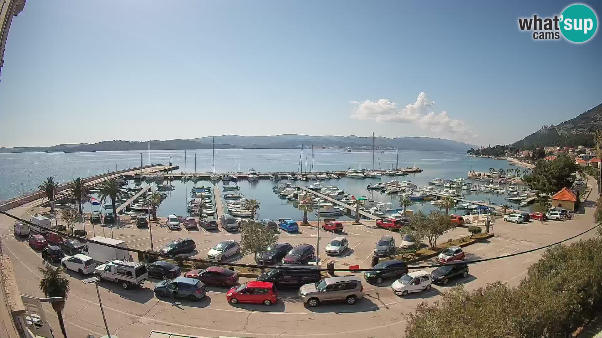 Webcam Orebić Uferpromenade – Fähre nach Korčula Live
