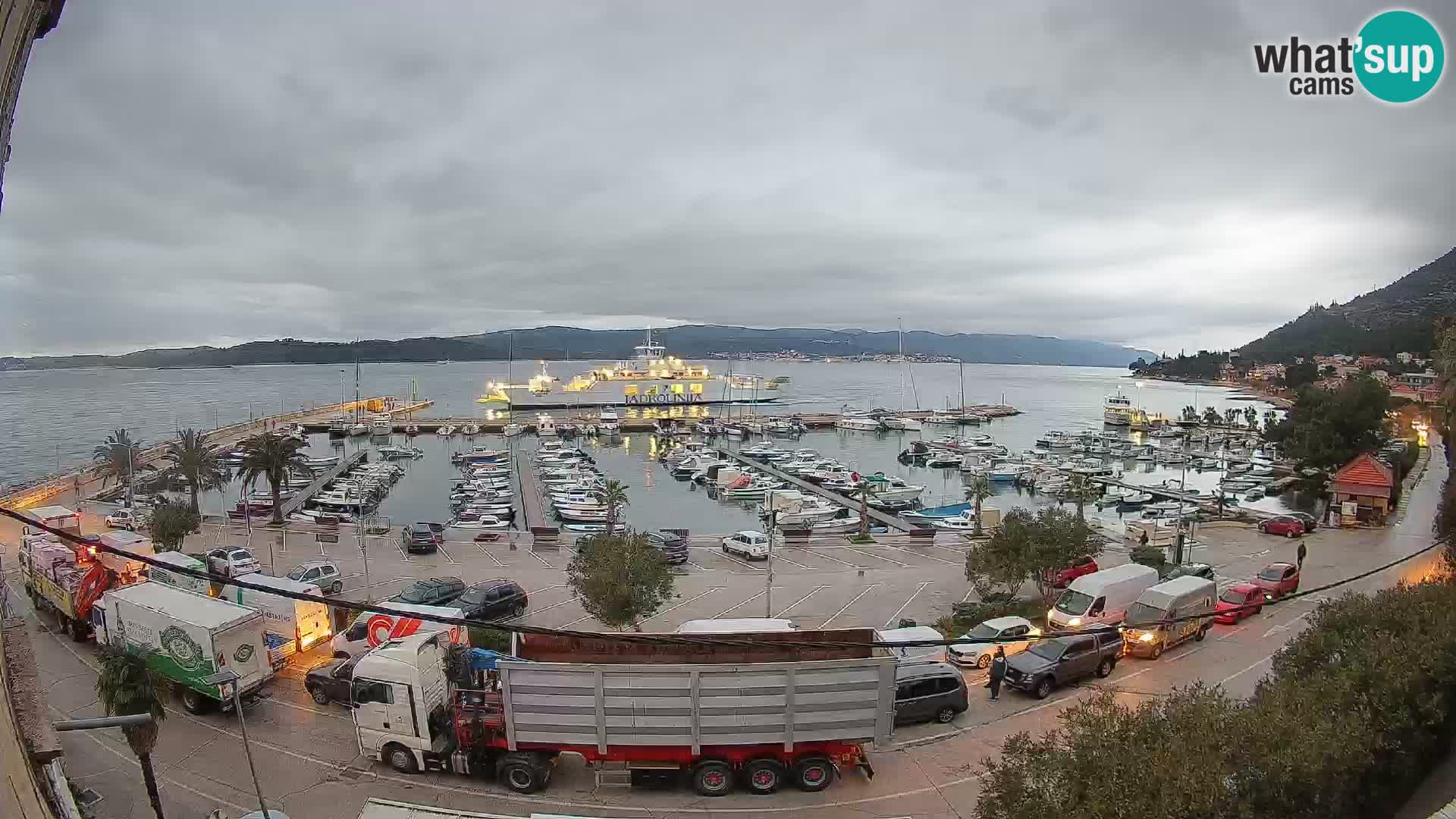 Webcam Orebić Riva – Ferry a Korčula en vivo