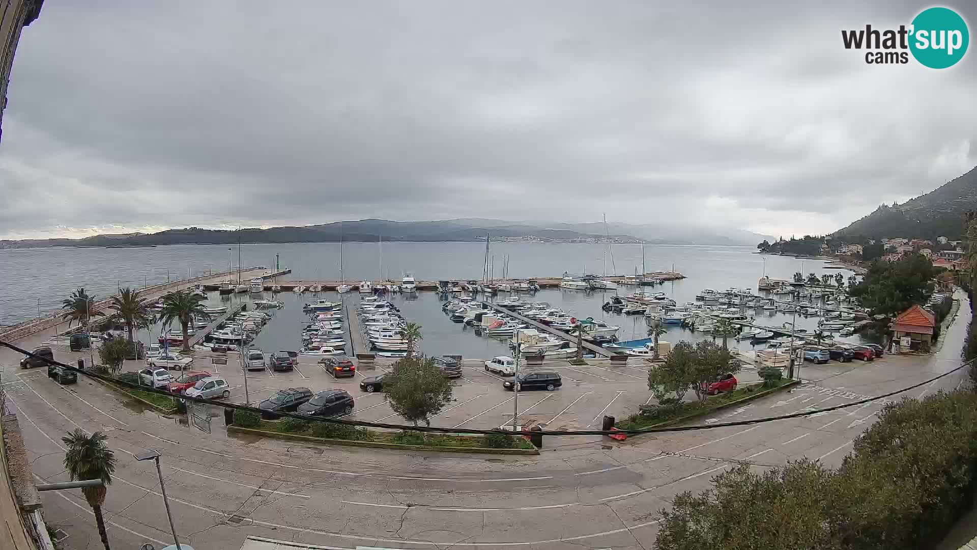 Spletna kamera Orebić Riva – Trajekt za Korčulo v živo