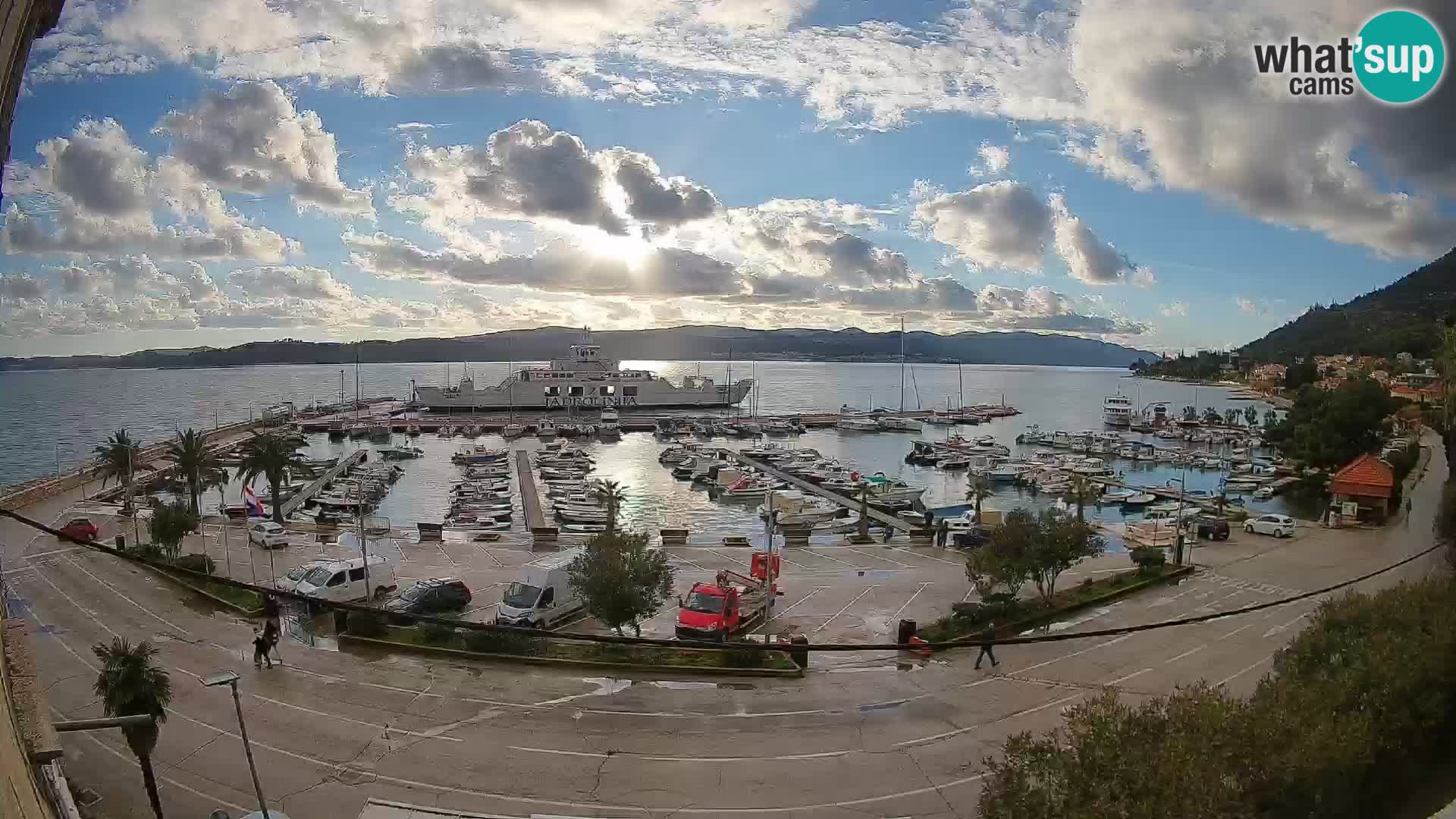 Webcam Orebić Riva – Ferry to Korčula Live