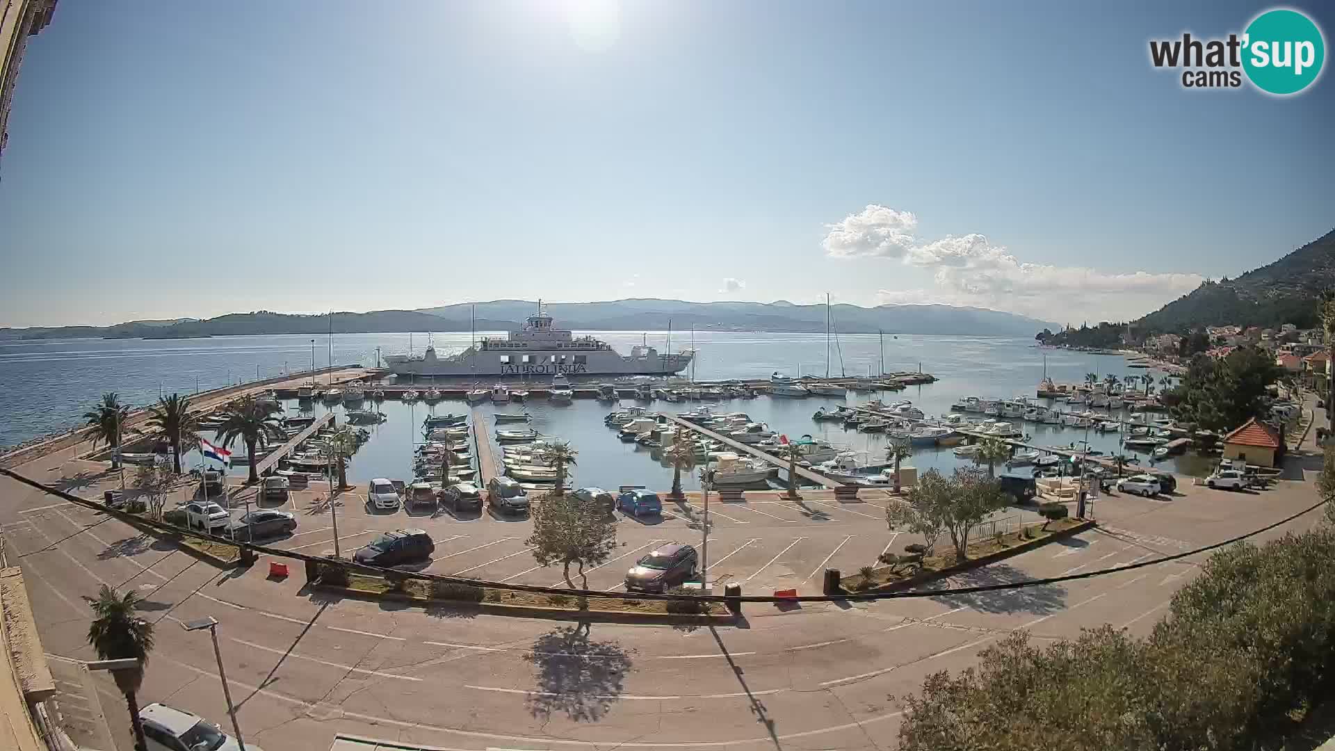 Web kamera Orebić Riva – Trajekt za Korčulu uživo