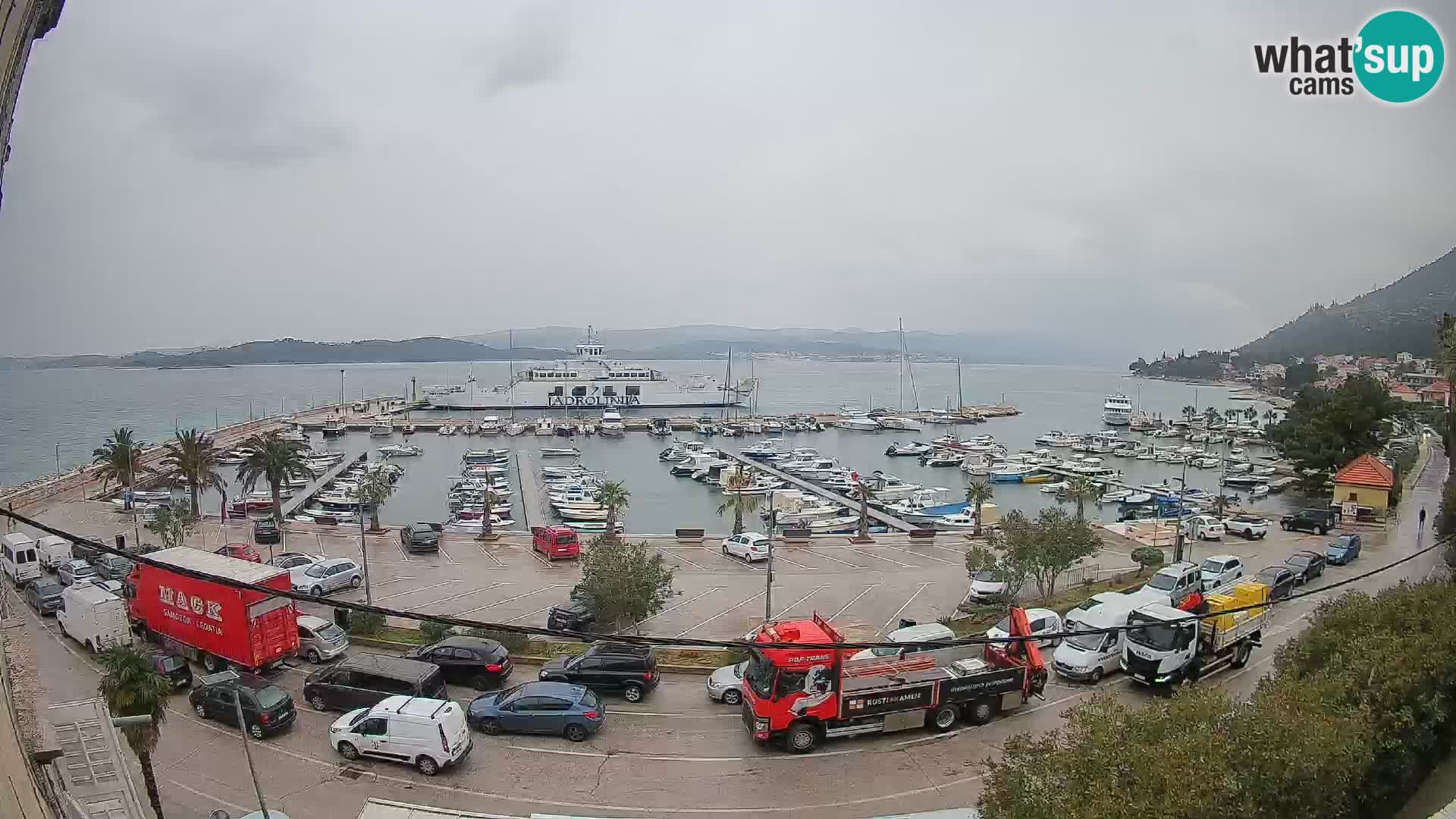 Webcam Orebić Riva – Ferry vers Korčula en direct