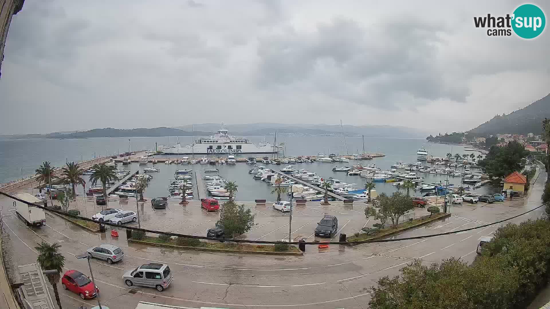 Spletna kamera Orebić Riva – Trajekt za Korčulo v živo