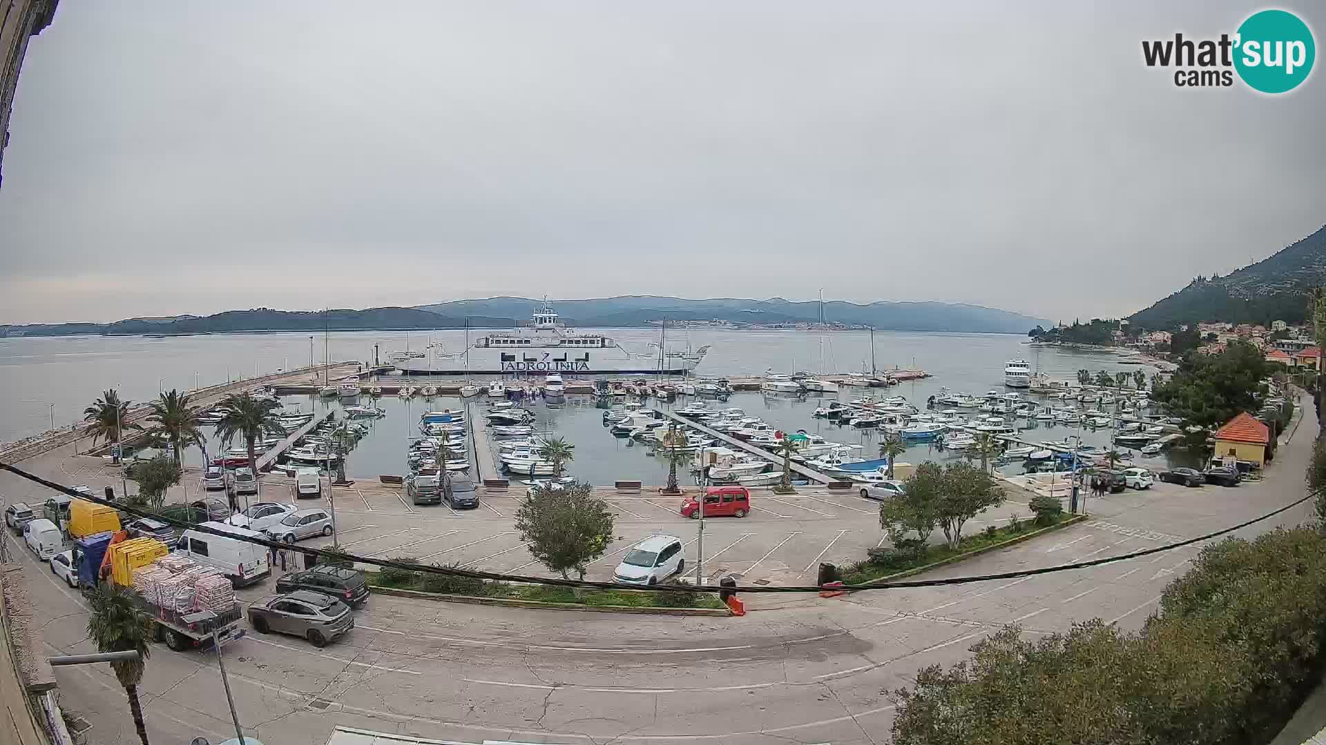 Webcam Orebić Riva – Ferry to Korčula Live