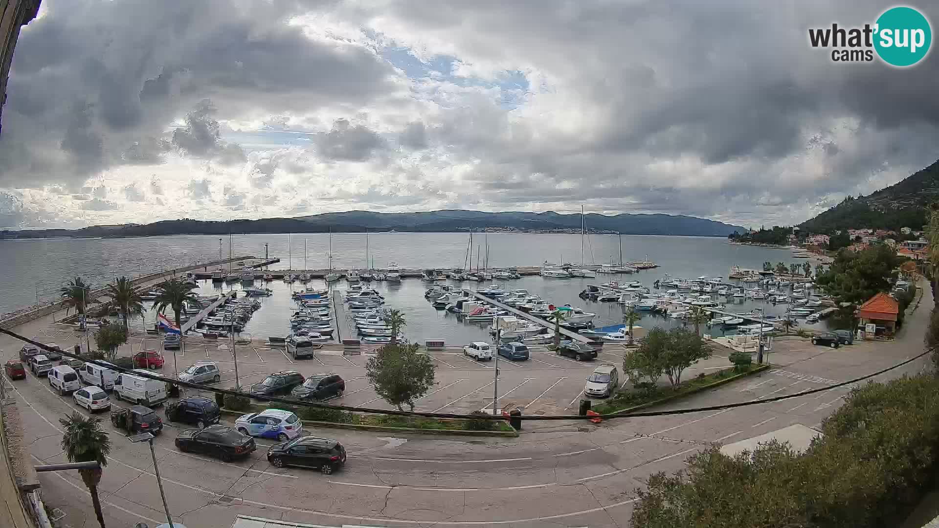 Webcam Orebić Uferpromenade – Fähre nach Korčula Live