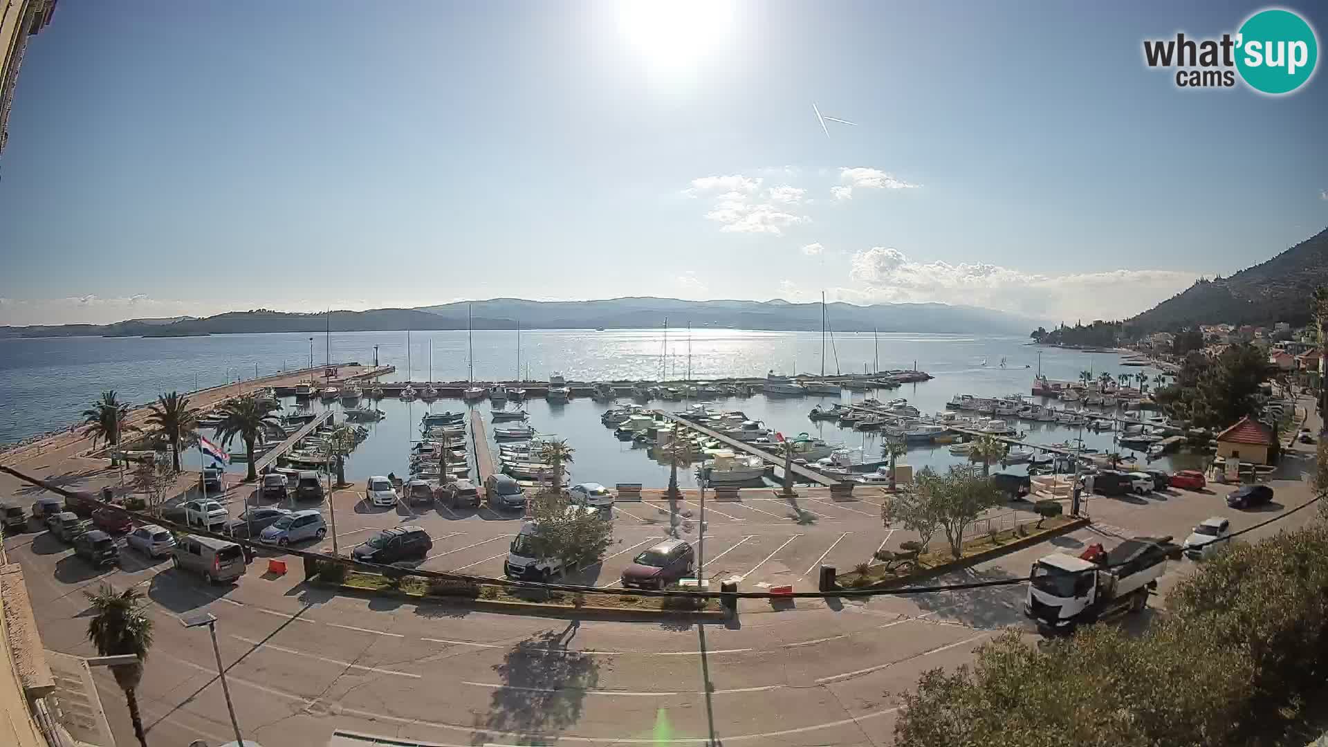 Webcam Orebić Uferpromenade – Fähre nach Korčula Live
