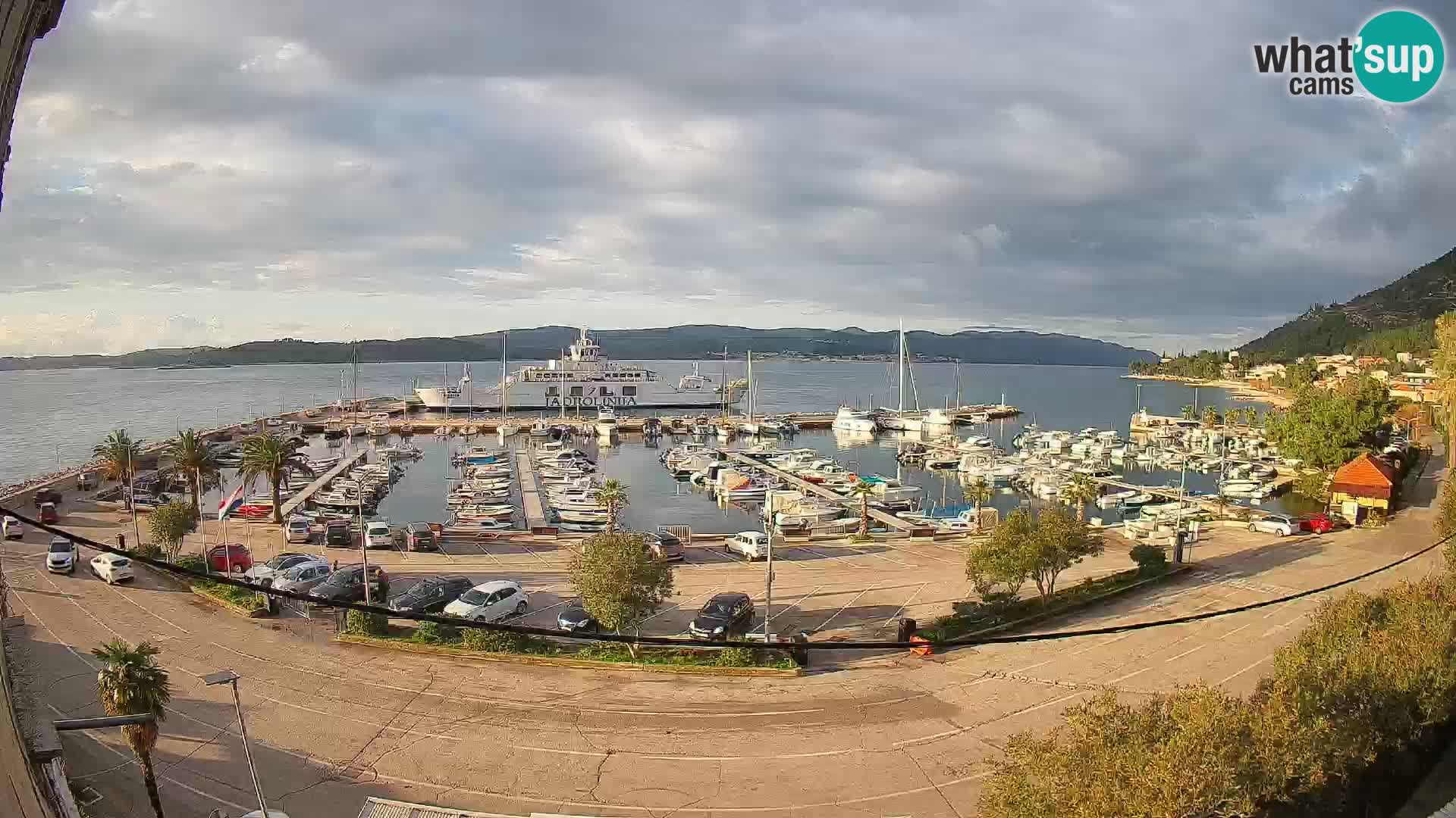 Webcam Orebić Uferpromenade – Fähre nach Korčula Live