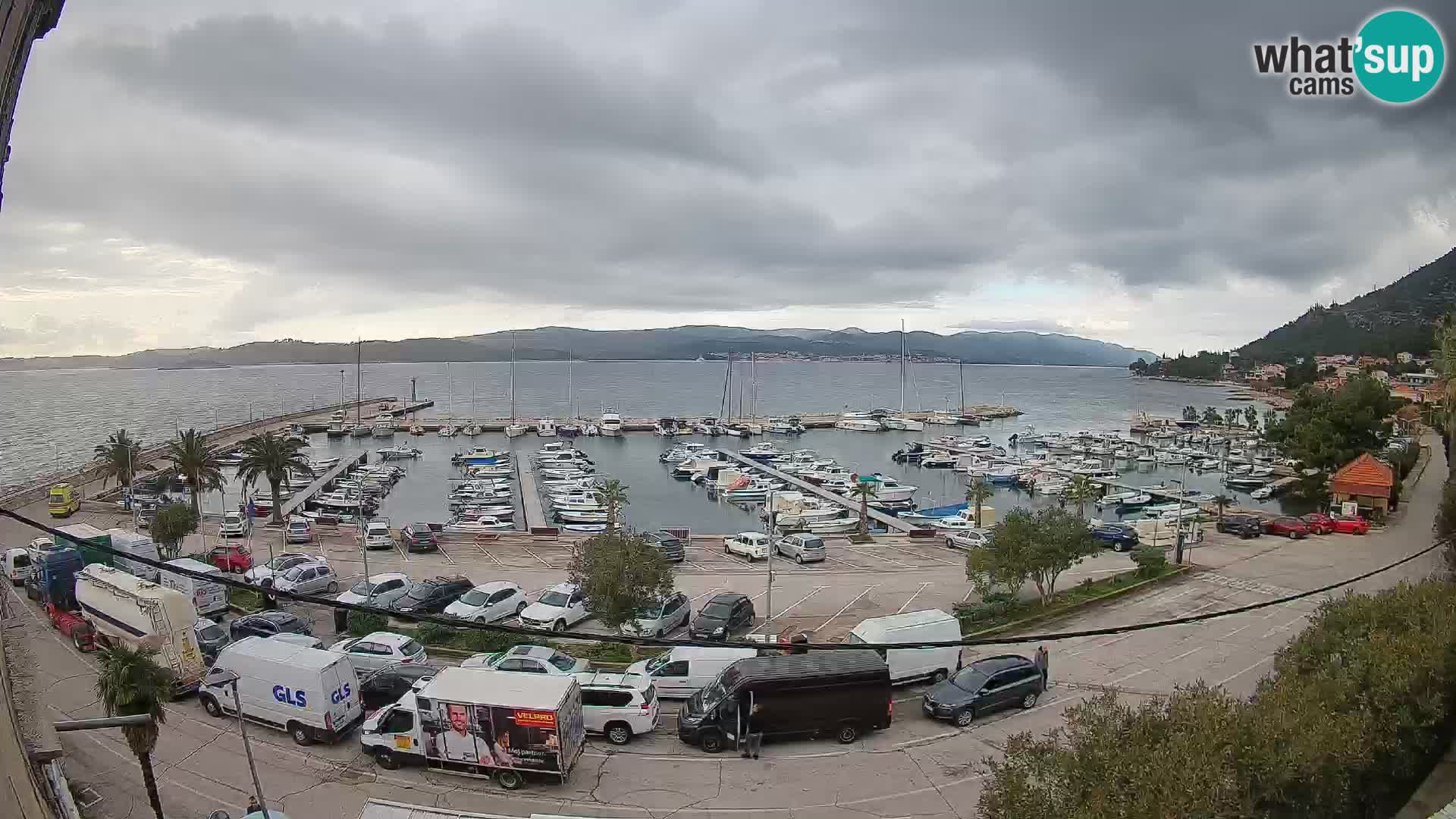 Webcam Orebić Uferpromenade – Fähre nach Korčula Live