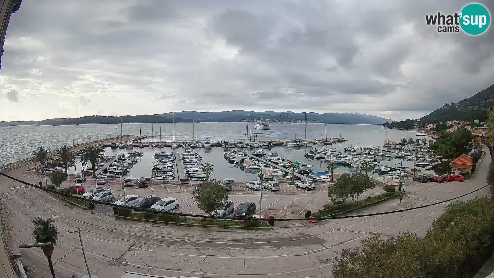 Webcam Orebić Uferpromenade – Fähre nach Korčula Live
