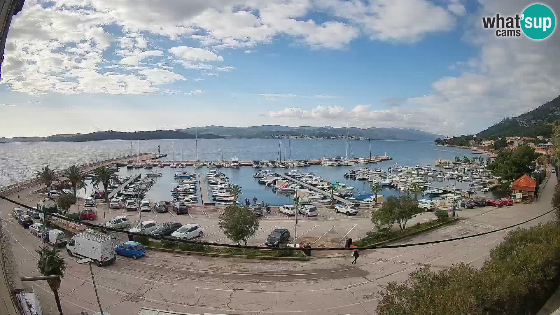 Webcam Orebić Riva – Ferry to Korčula Live