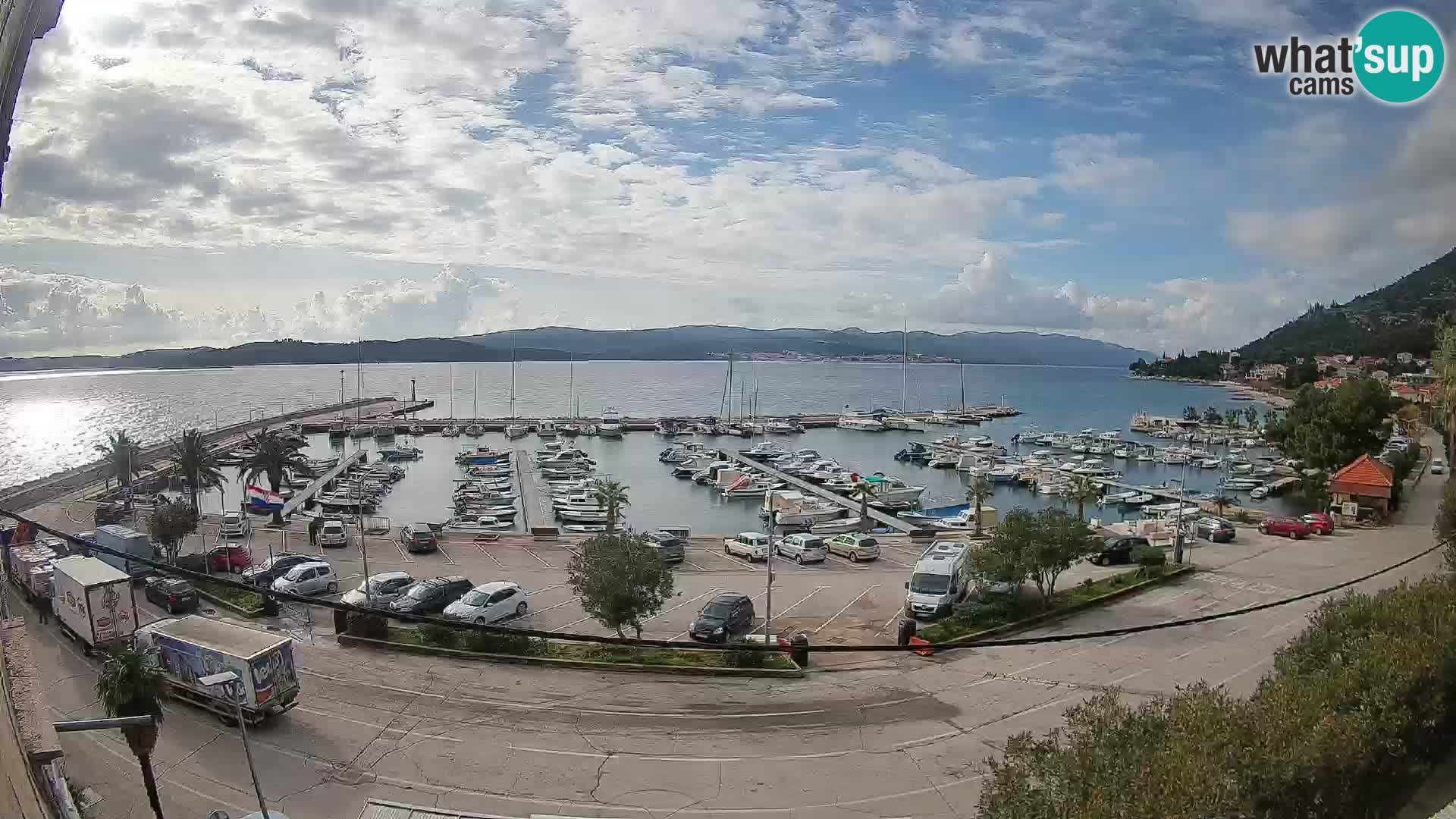 Webcam Orebić Riva – Ferry to Korčula Live