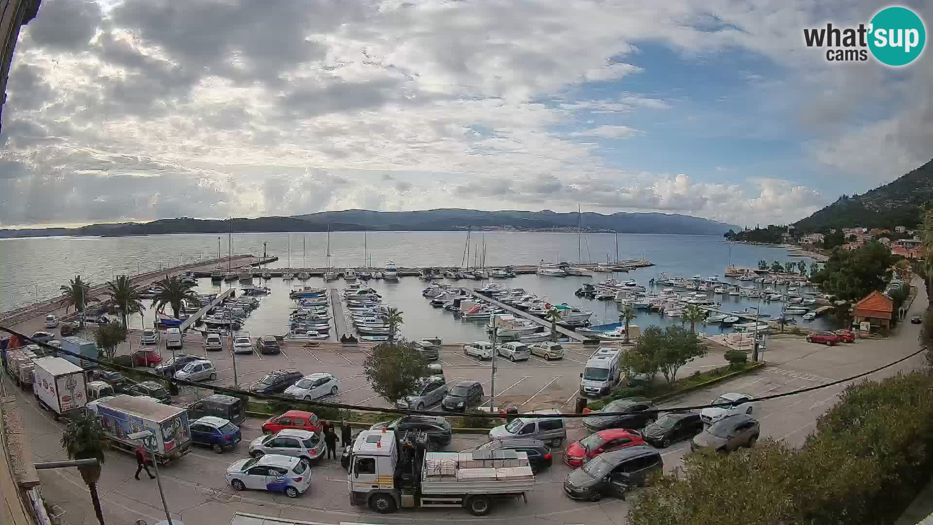 Webcam Orebić Uferpromenade – Fähre nach Korčula Live