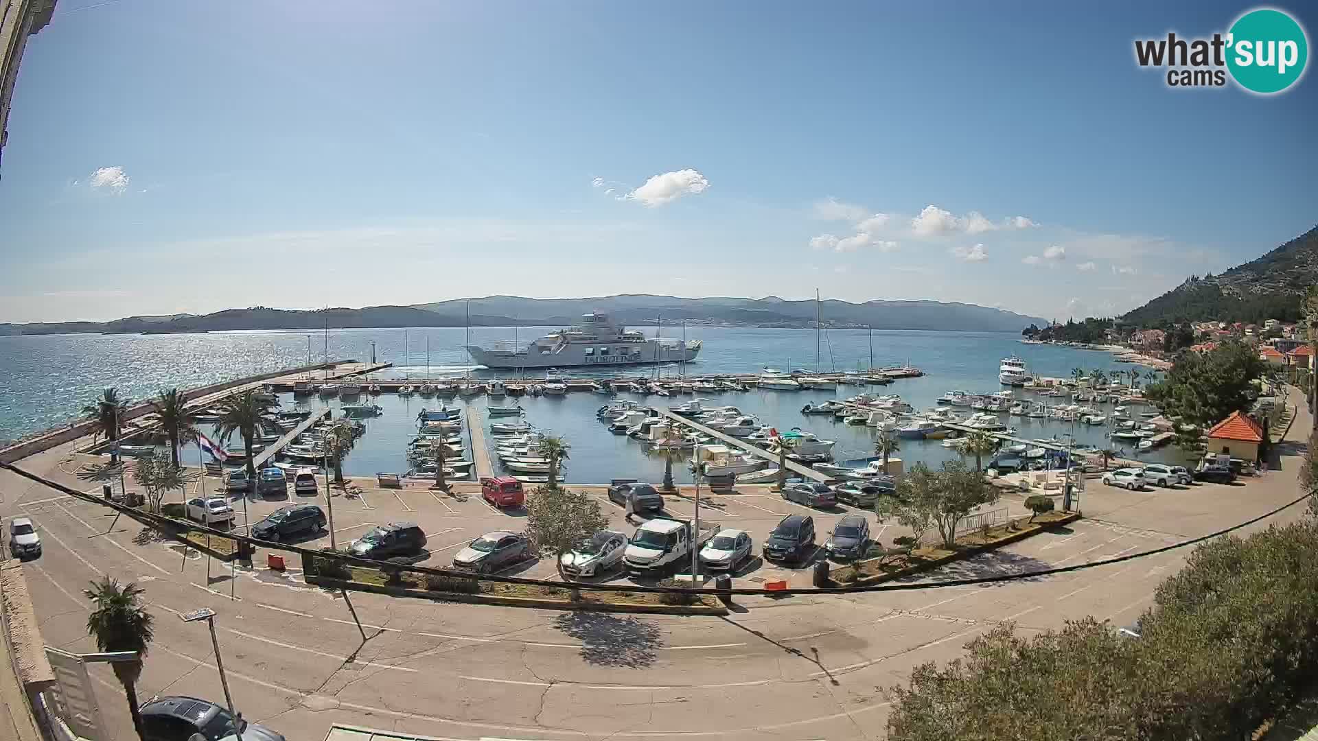 Webcam Orebić Uferpromenade – Fähre nach Korčula Live