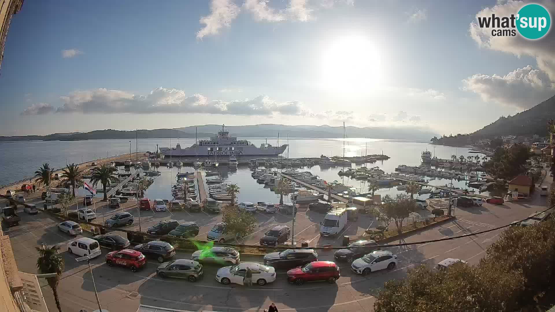 Webcam Orebić Riva – Ferry vers Korčula en direct