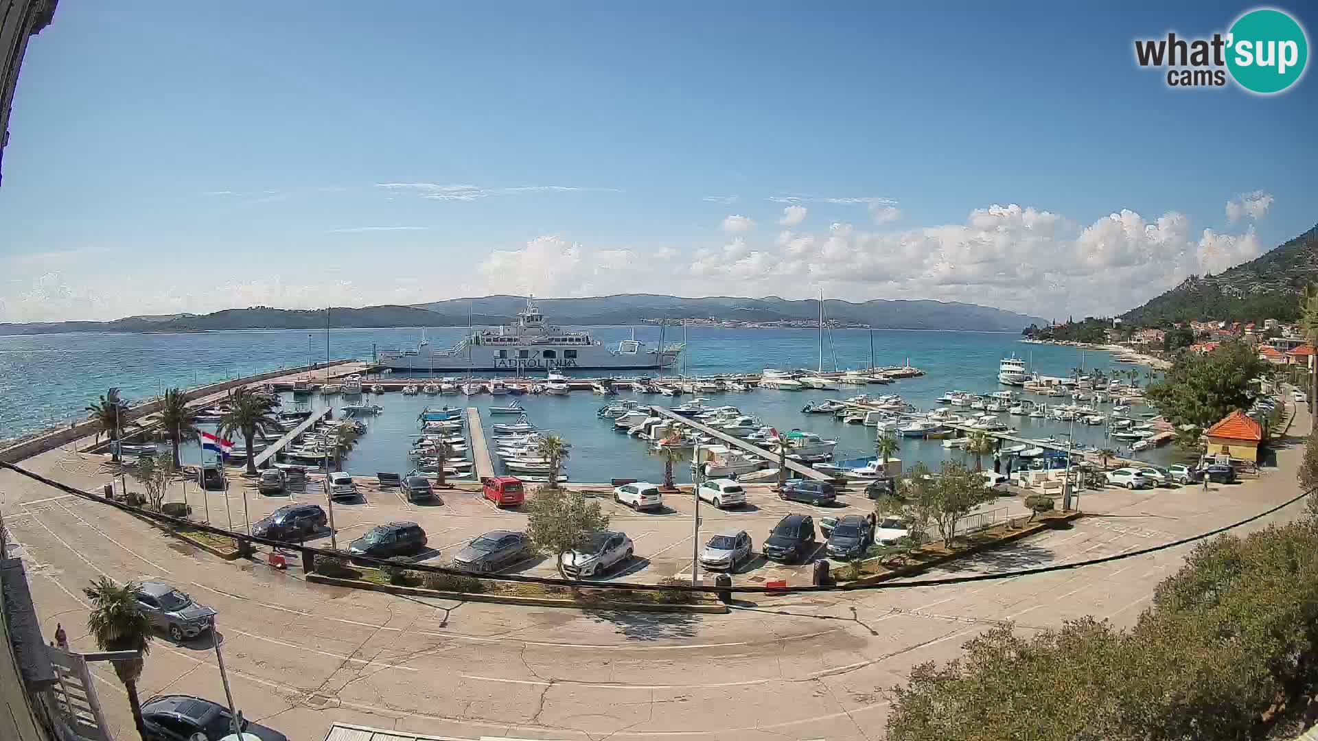 Webcam Orebić Riva – Ferry a Korčula en vivo