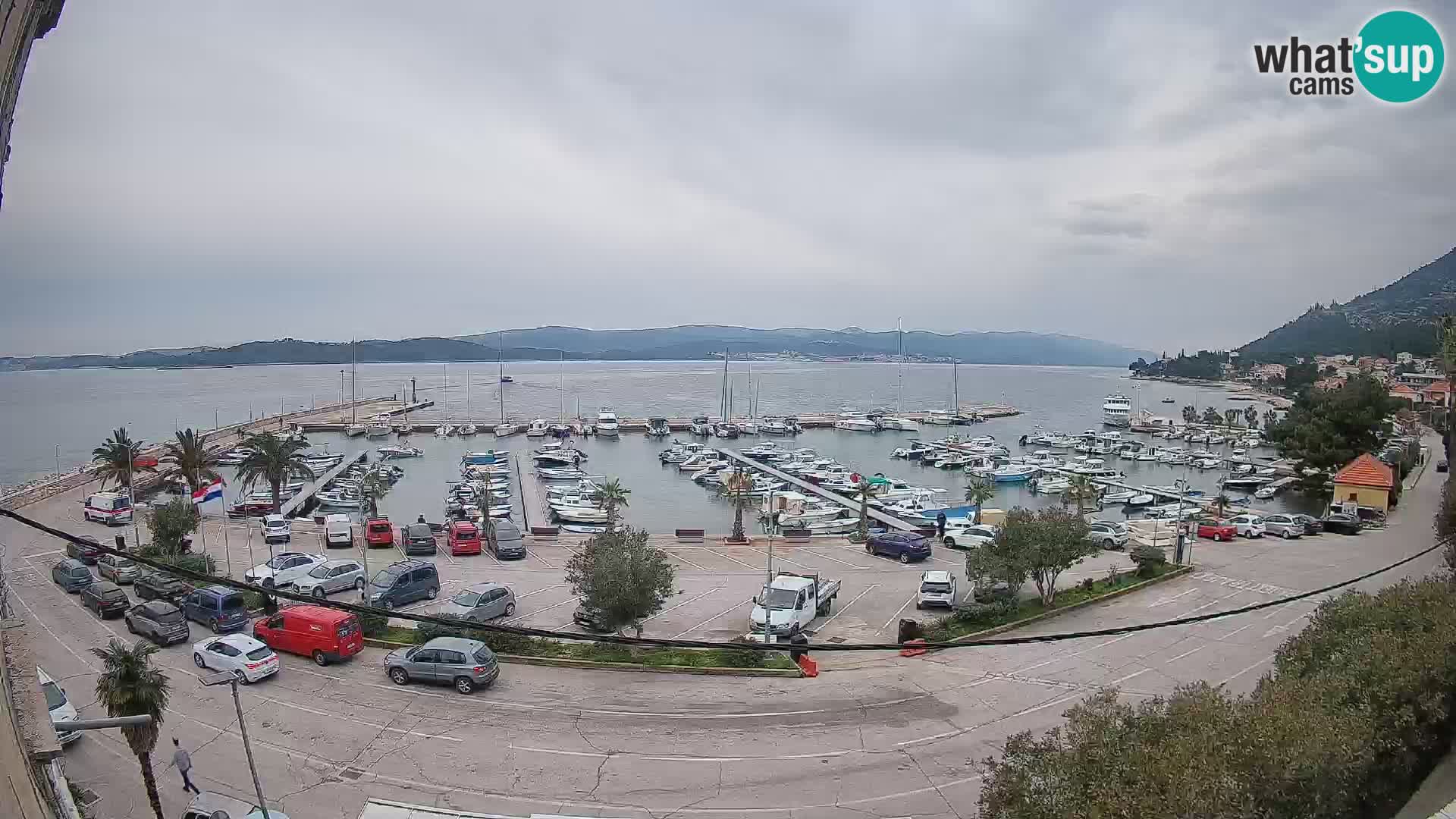 Web kamera Orebić Riva – Trajekt za Korčulu uživo