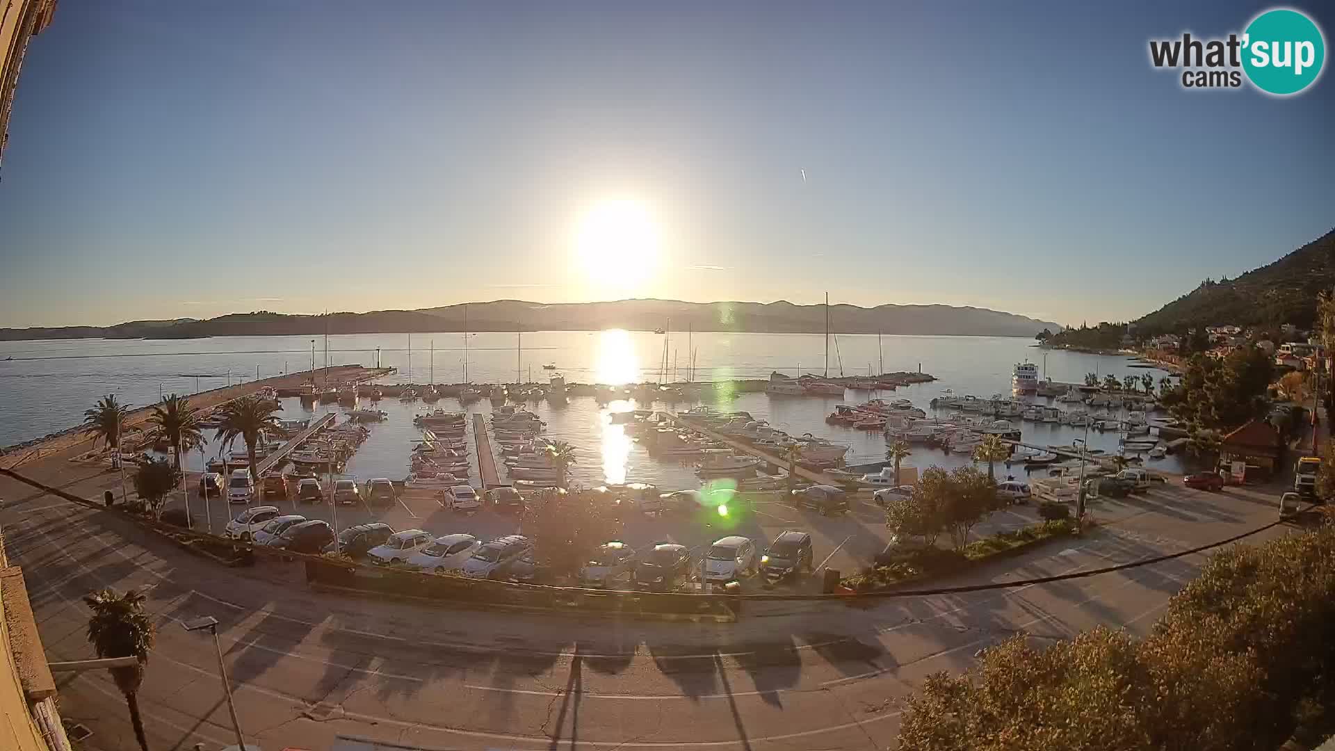 Webcam Orebić Riva – Ferry a Korčula en vivo