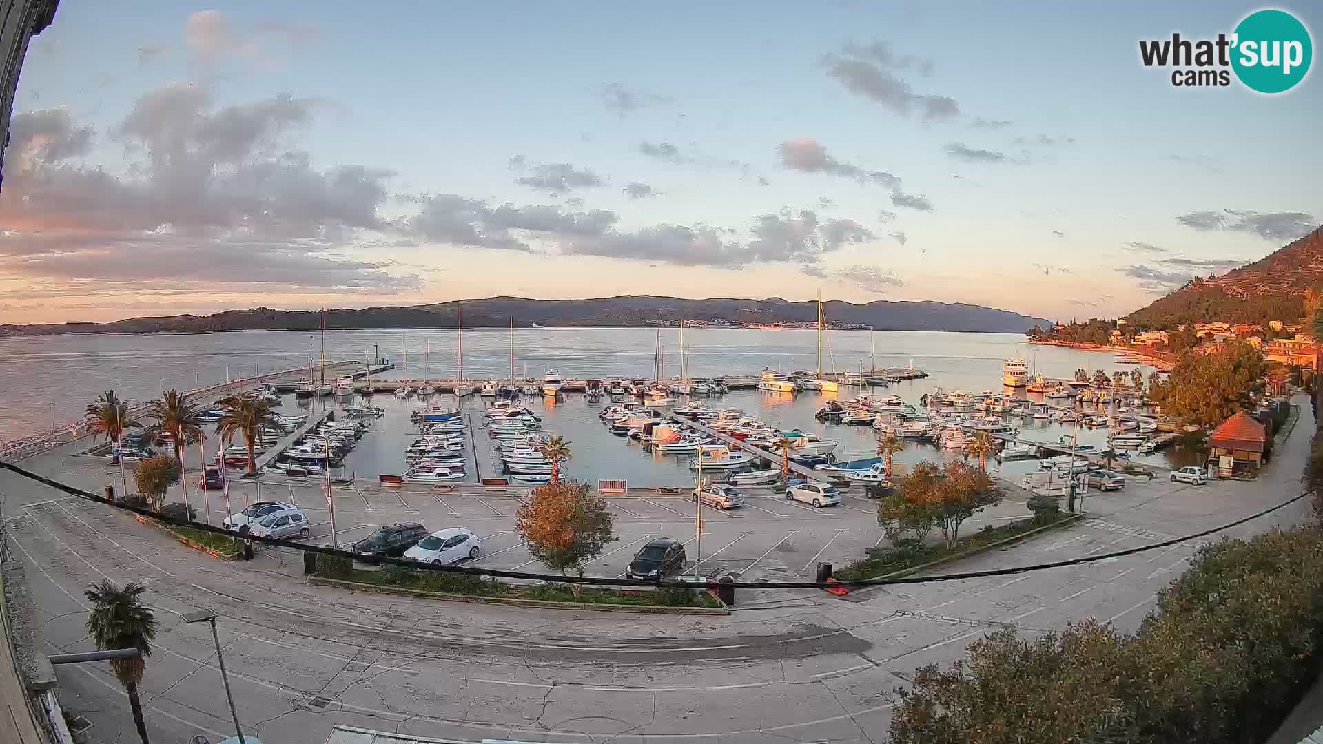 Spletna kamera Orebić Riva – Trajekt za Korčulo v živo