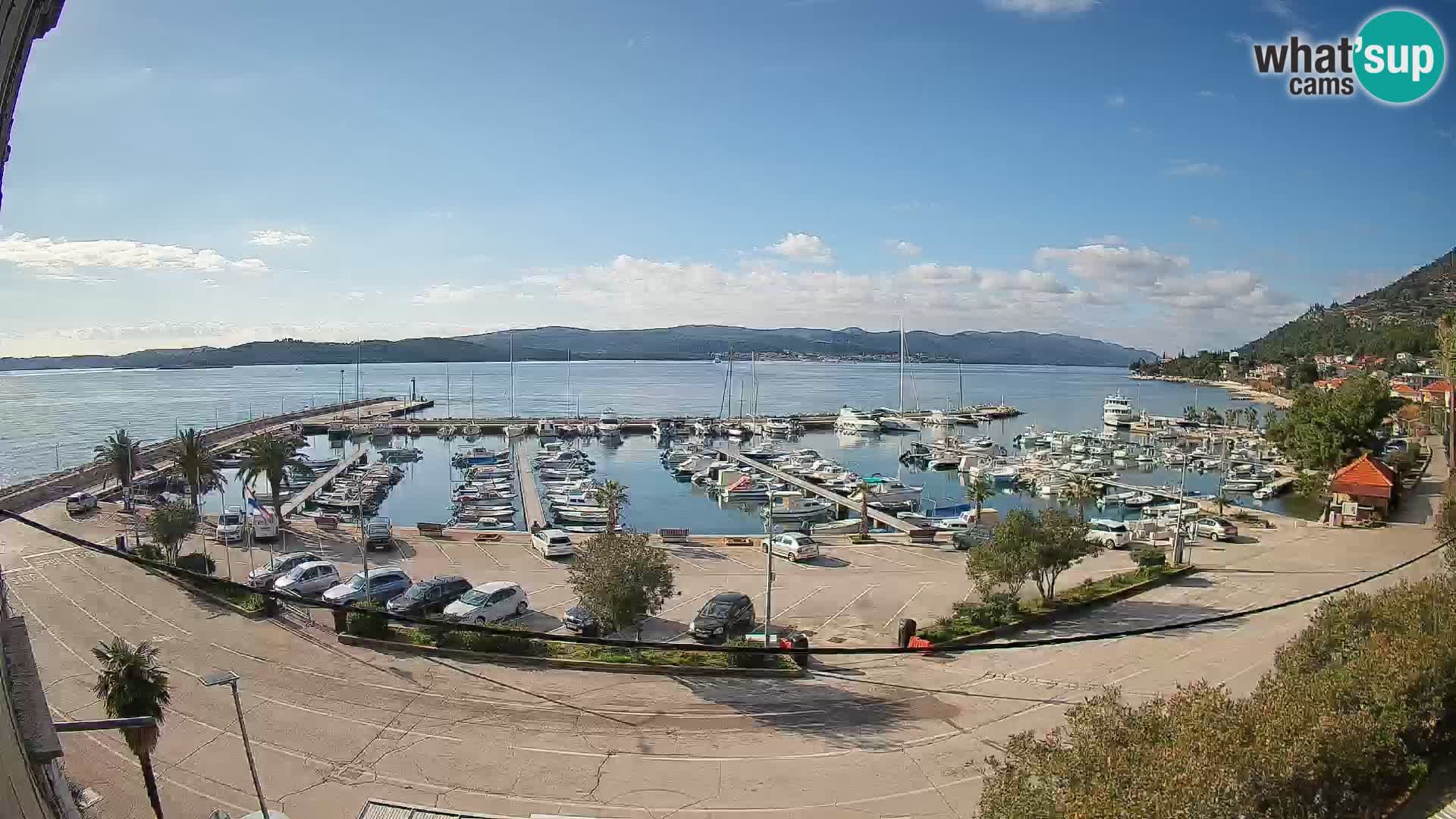 Webcam Orebić Uferpromenade – Fähre nach Korčula Live
