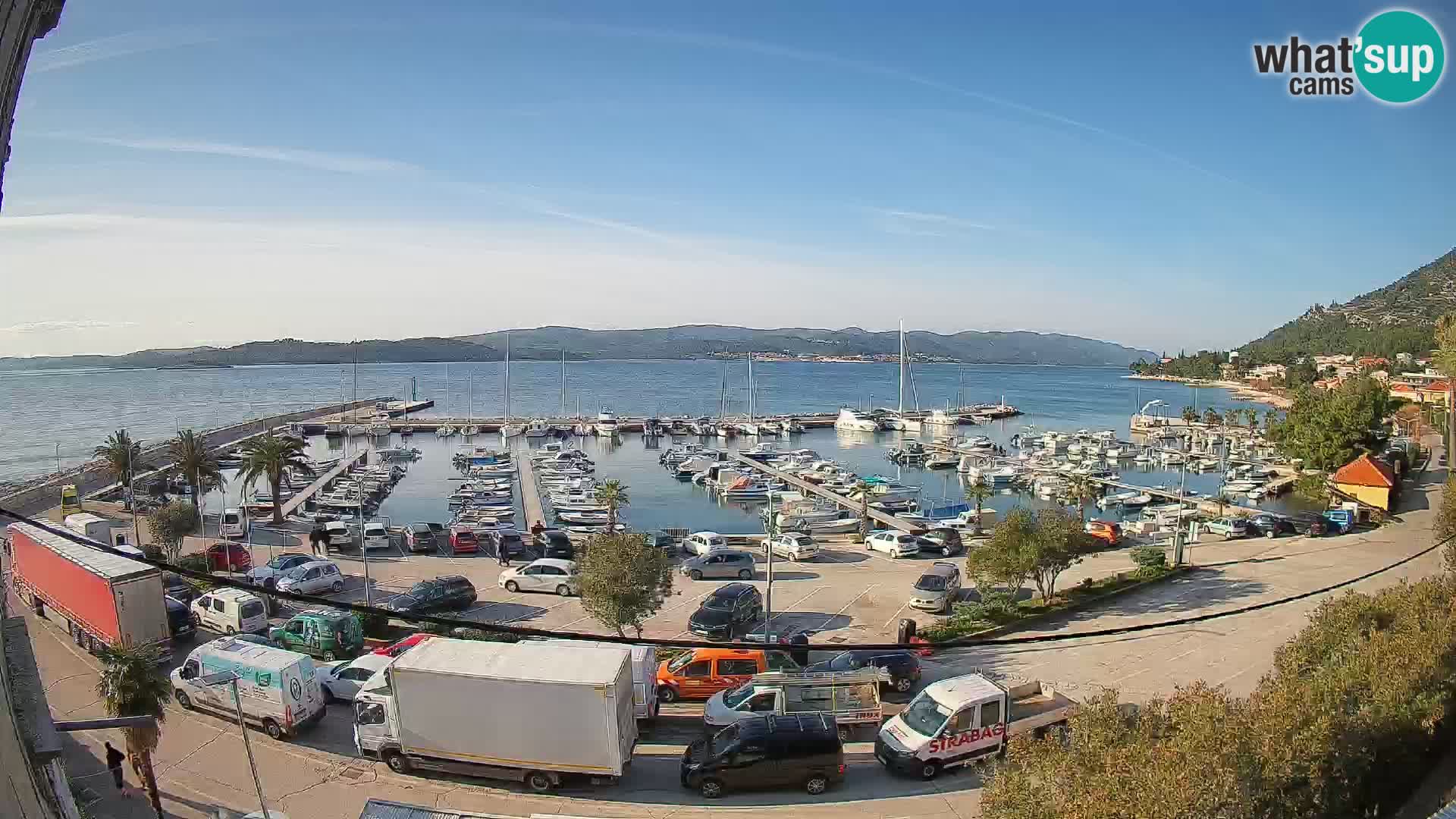 Webcam Orebić Uferpromenade – Fähre nach Korčula Live