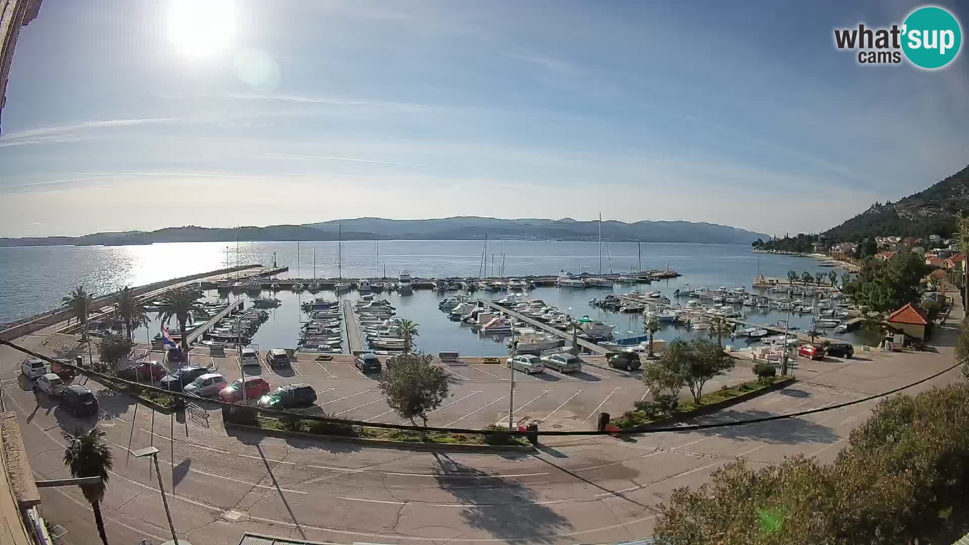 Spletna kamera Orebić Riva – Trajekt za Korčulo v živo