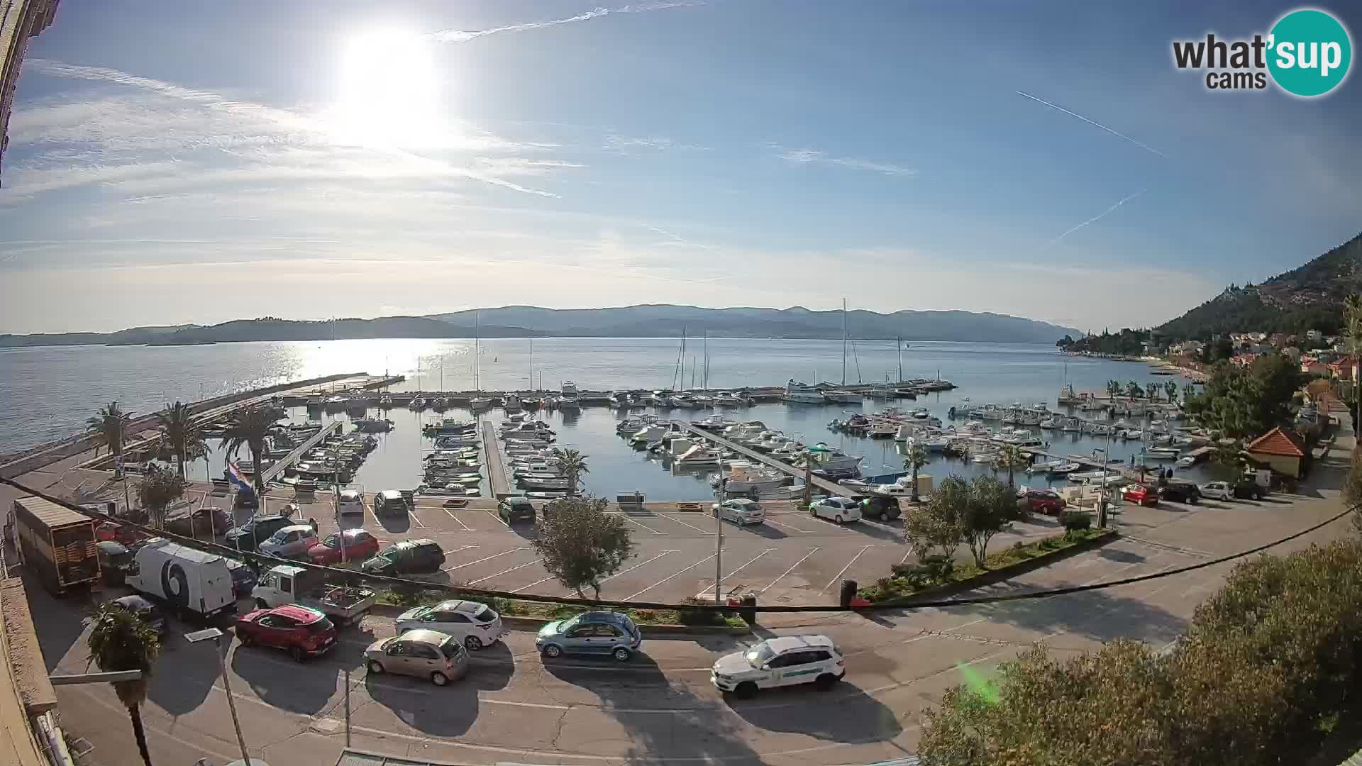 Webcam Orebić Riva – Ferry a Korčula en vivo